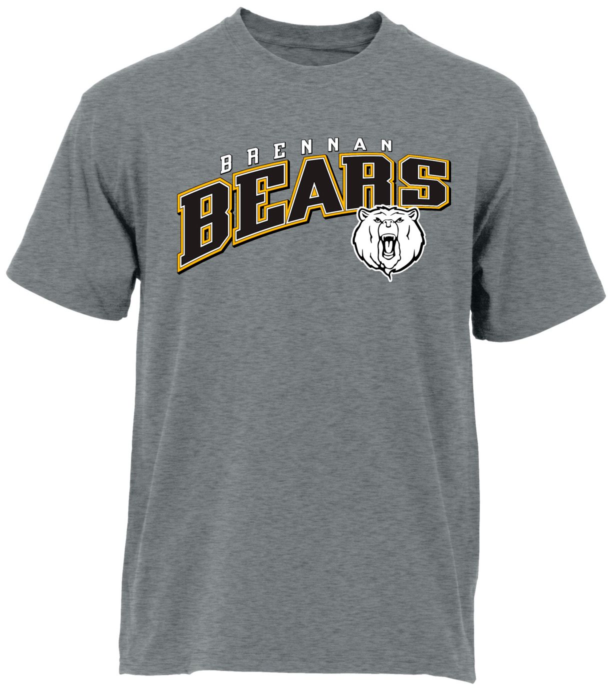 Ohiopyle Prints Adult Brennan High School Grey Flyball Ultimate T-Shirt