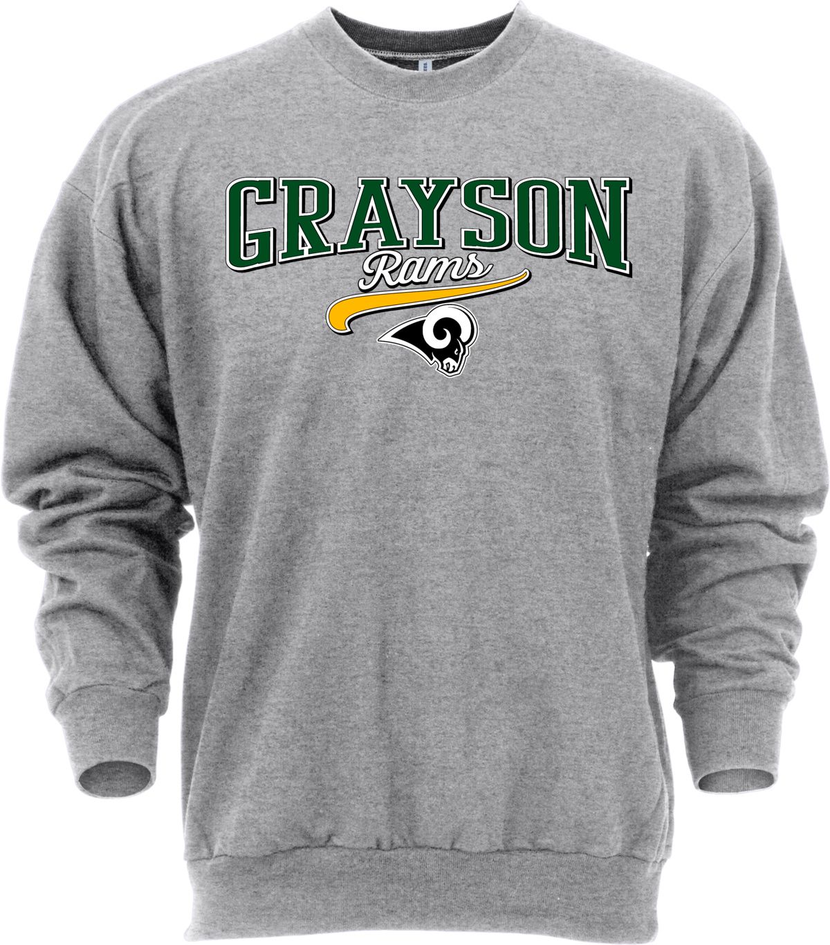 Ohiopyle Prints Adult Grayson High School Grey Catch Crewneck Sweatshirt