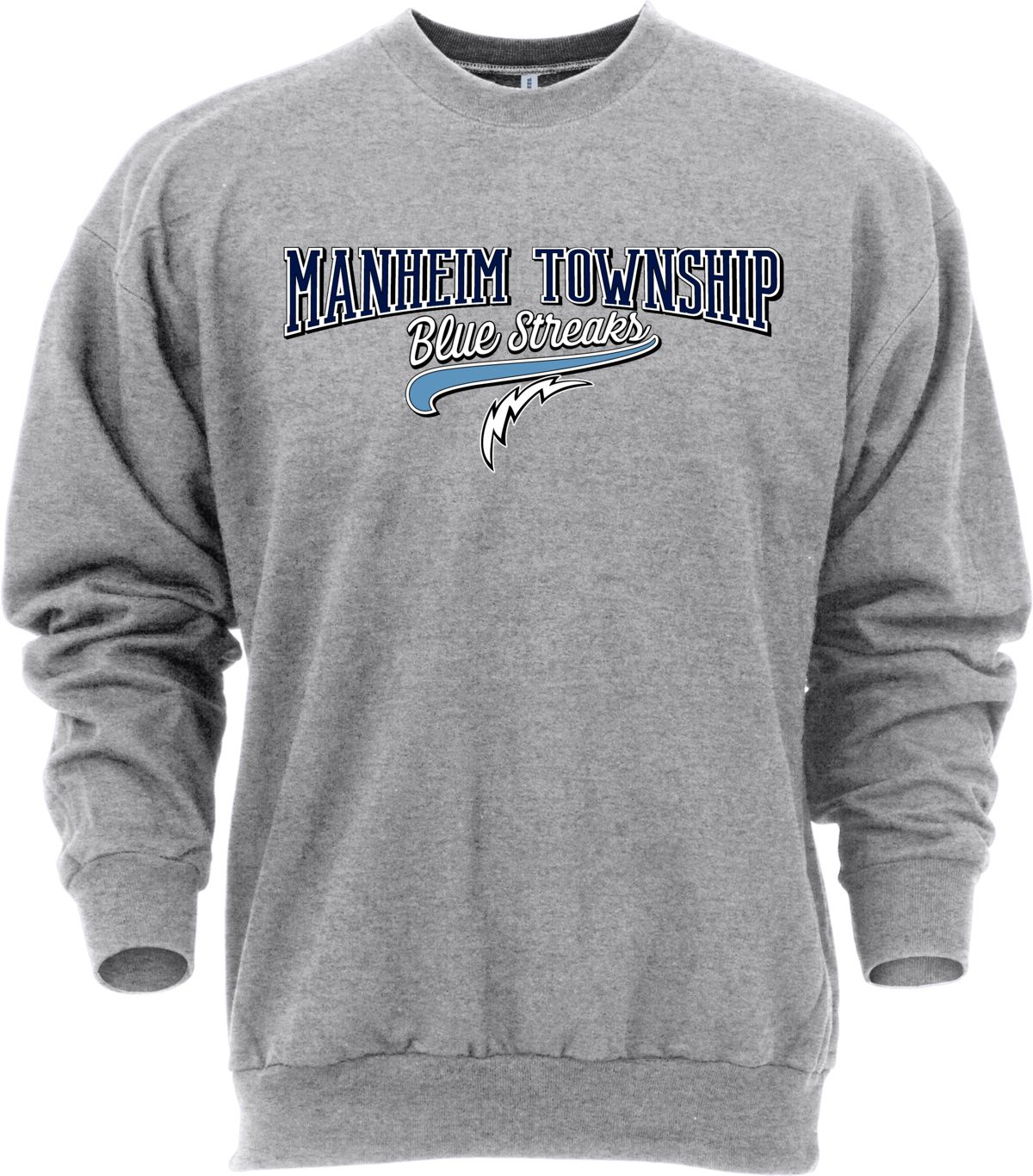 Ohiopyle Prints Adult Manheim Township High School Grey Catch Crewneck Sweatshirt