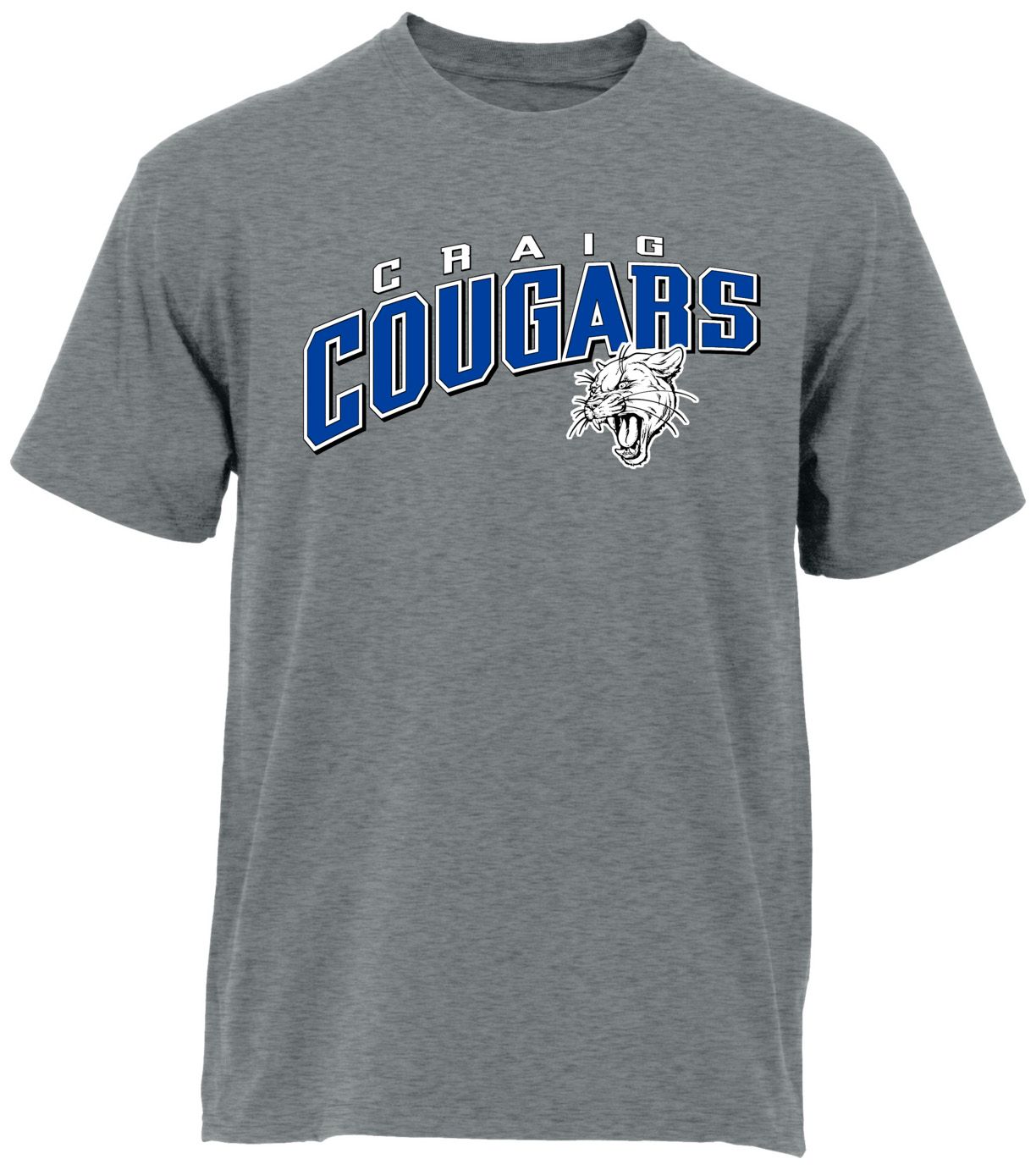Ohiopyle Prints Adult Craig High School Grey Flyball Ultimate T-Shirt