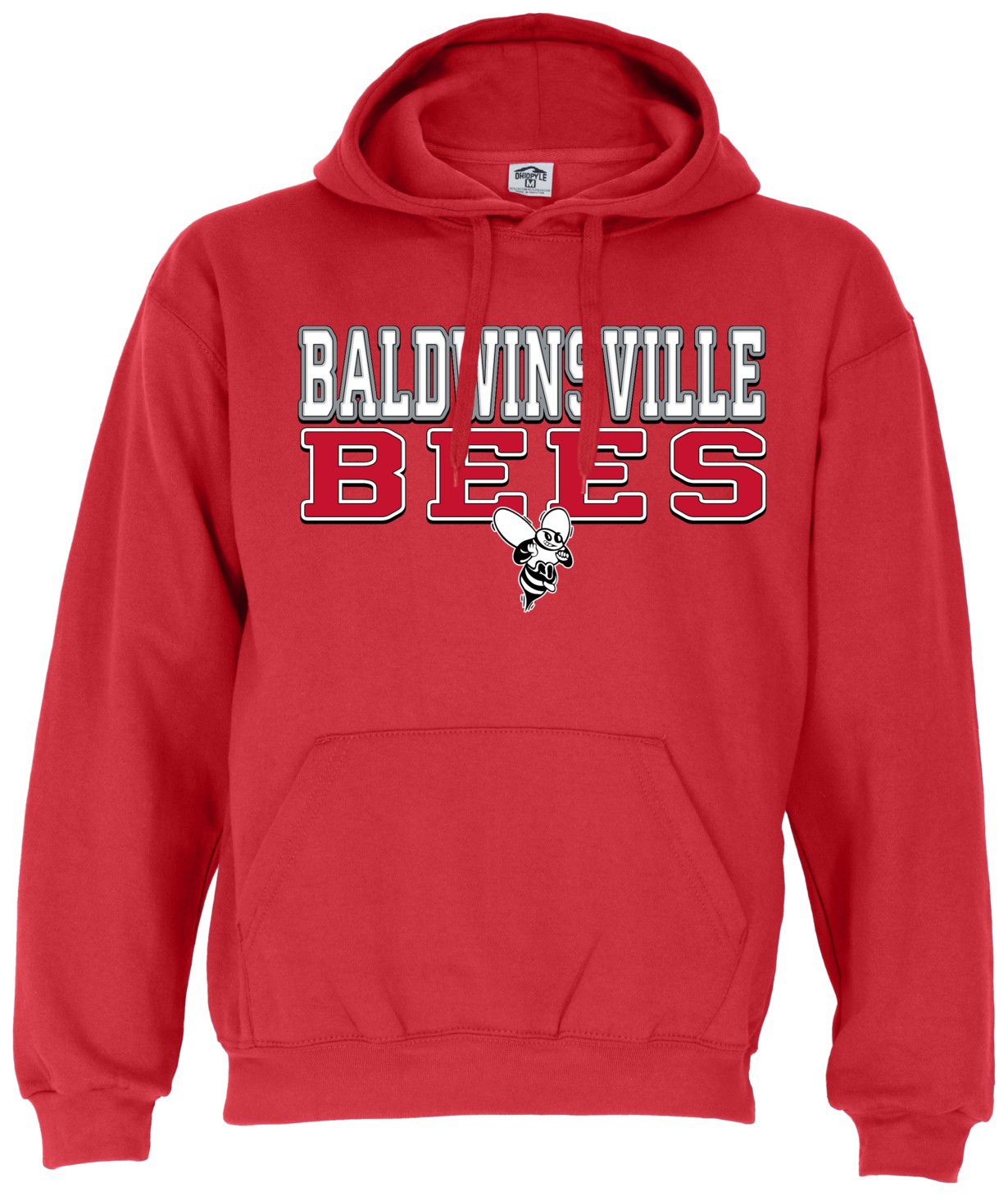Ohiopyle Prints Adult Baldwinsville High School Red Field Hooded Sweatshirt