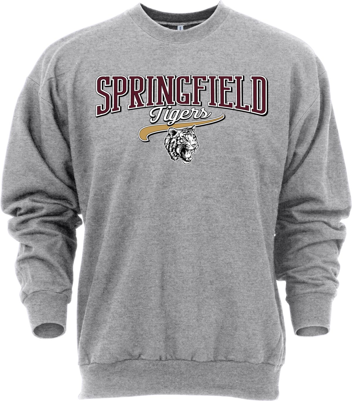 Ohiopyle Prints Adult Springfield High School Grey Catch Crewneck Sweatshirt