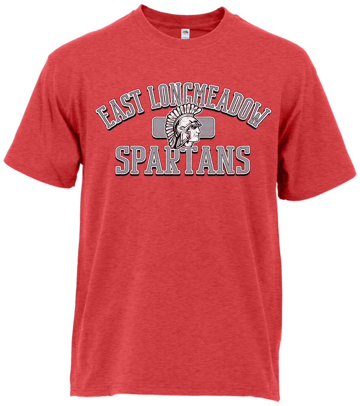 Ohiopyle Prints Adult East Longmeadow High School Heather Red Plate Ultimate Shirt