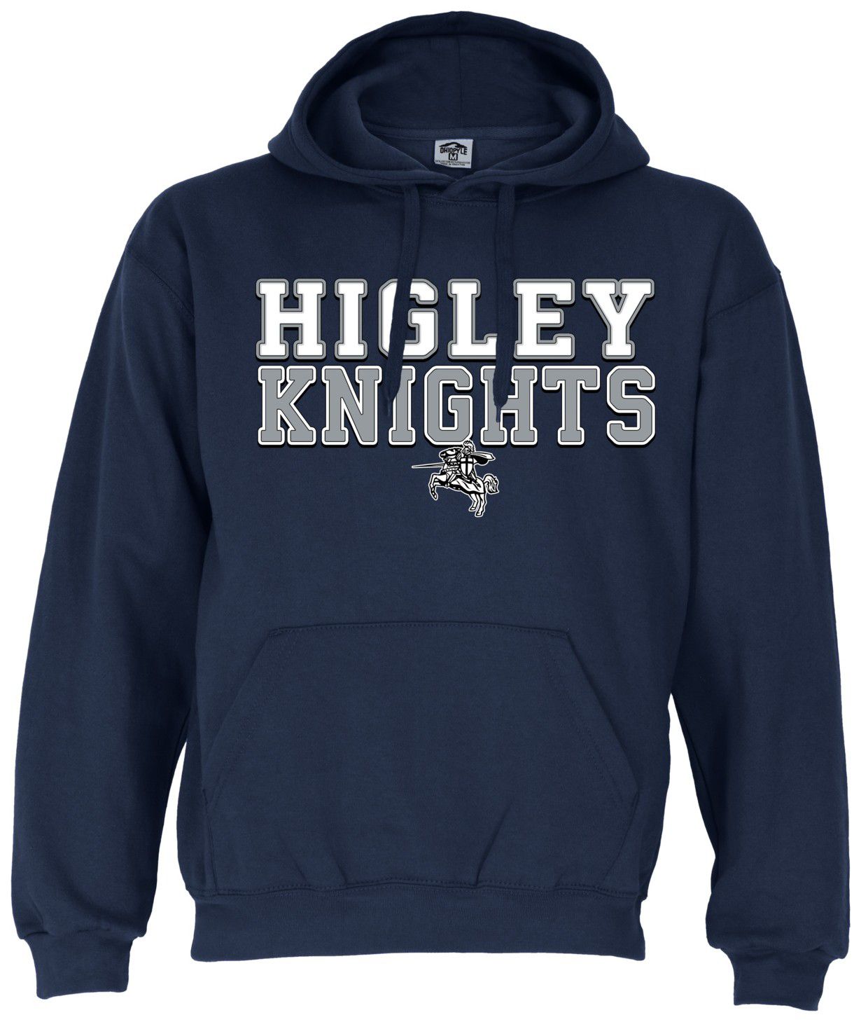 Ohiopyle Prints Adult Higley High School Navy Field Hooded Sweatshirt