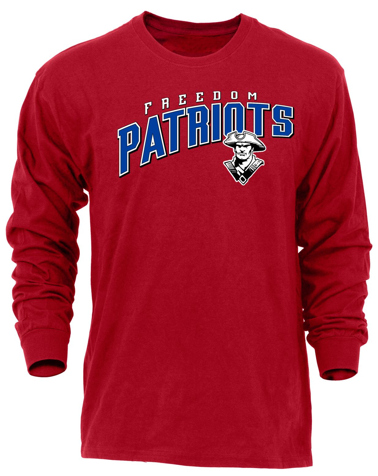 Ohiopyle Prints Adult Freedom High School Red Flyball Long Sleeve Shirt