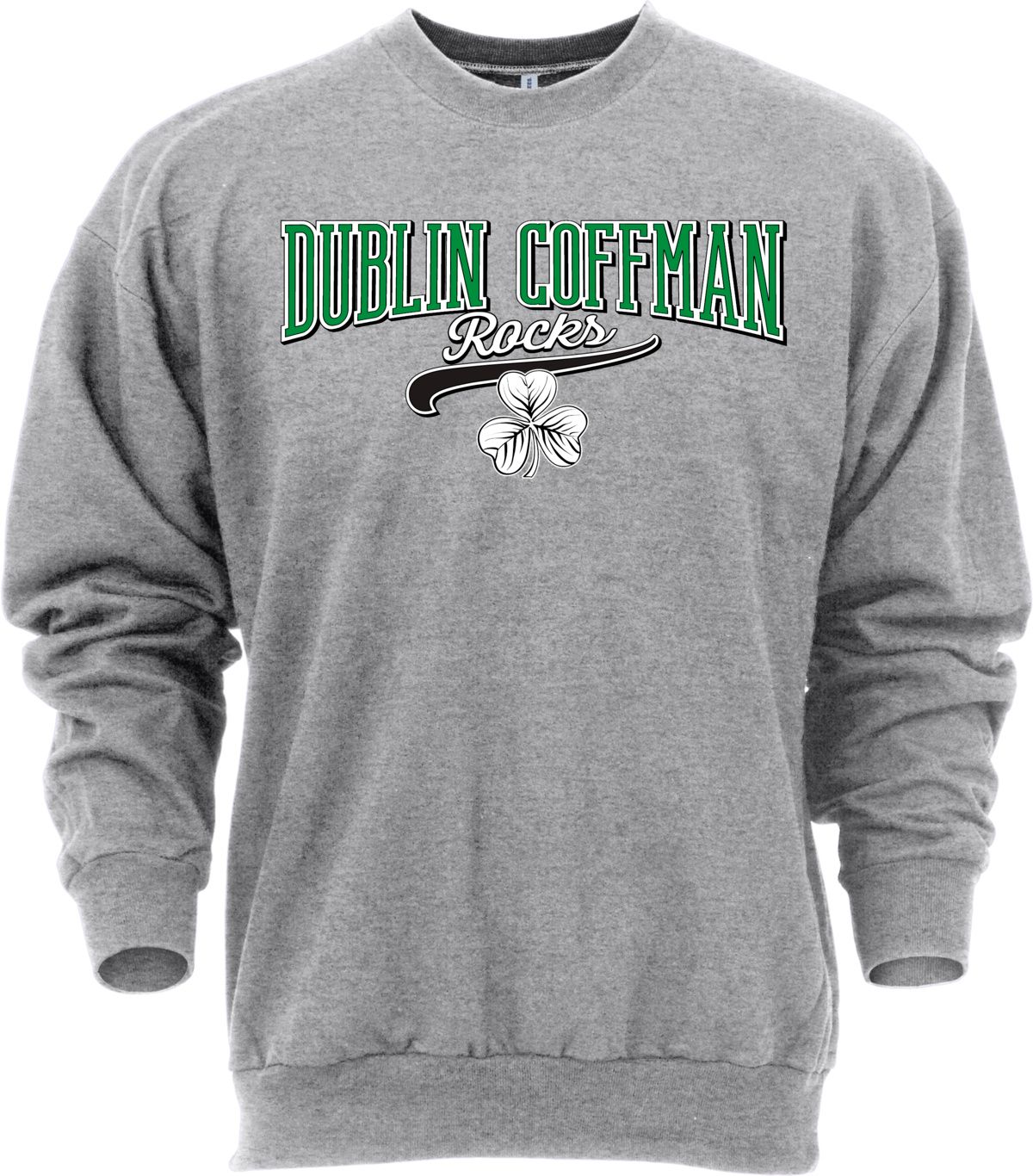 Ohiopyle Prints Adult Dublin Coffman High School Grey Catch Crewneck Sweatshirt