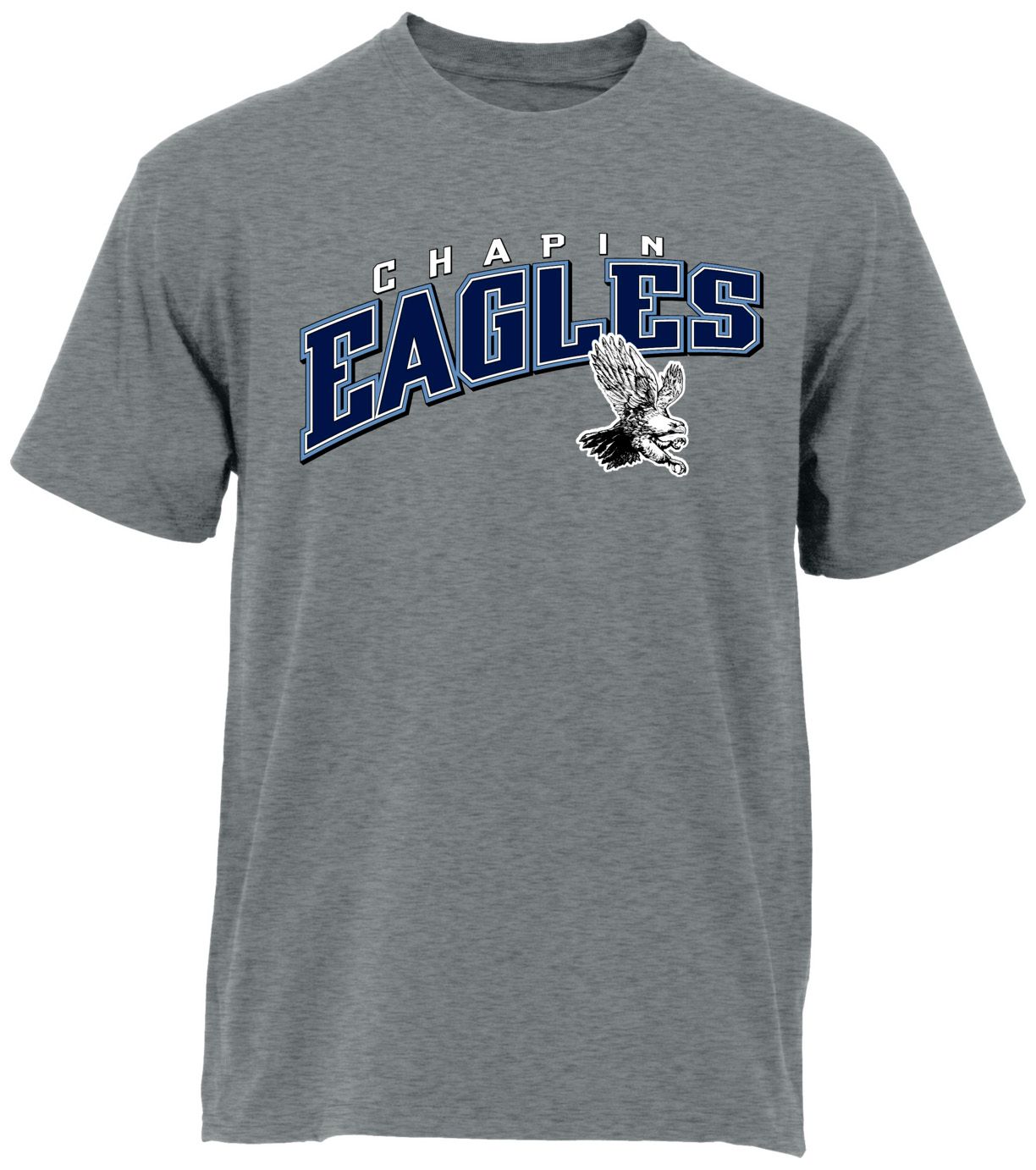 Ohiopyle Prints Adult Chapin High School Grey Flyball Ultimate T-Shirt, Men's