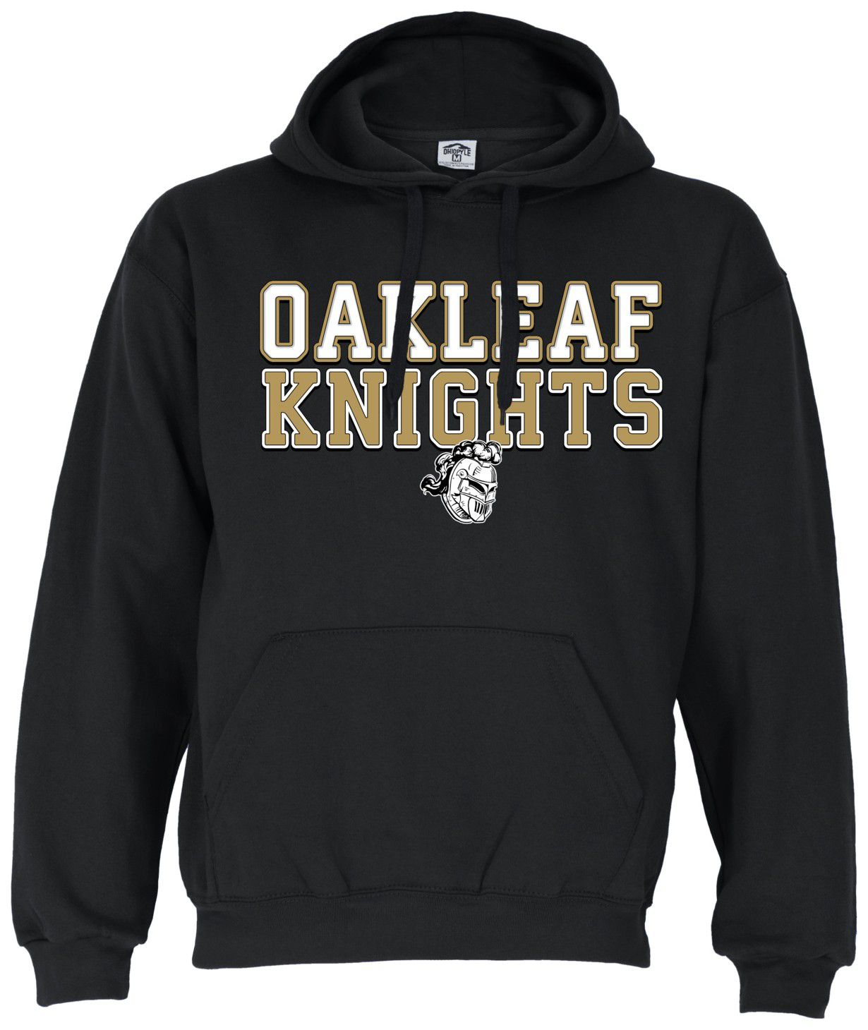 Ohiopyle Prints Adult Oakleaf High School Black Field Hooded Sweatshirt