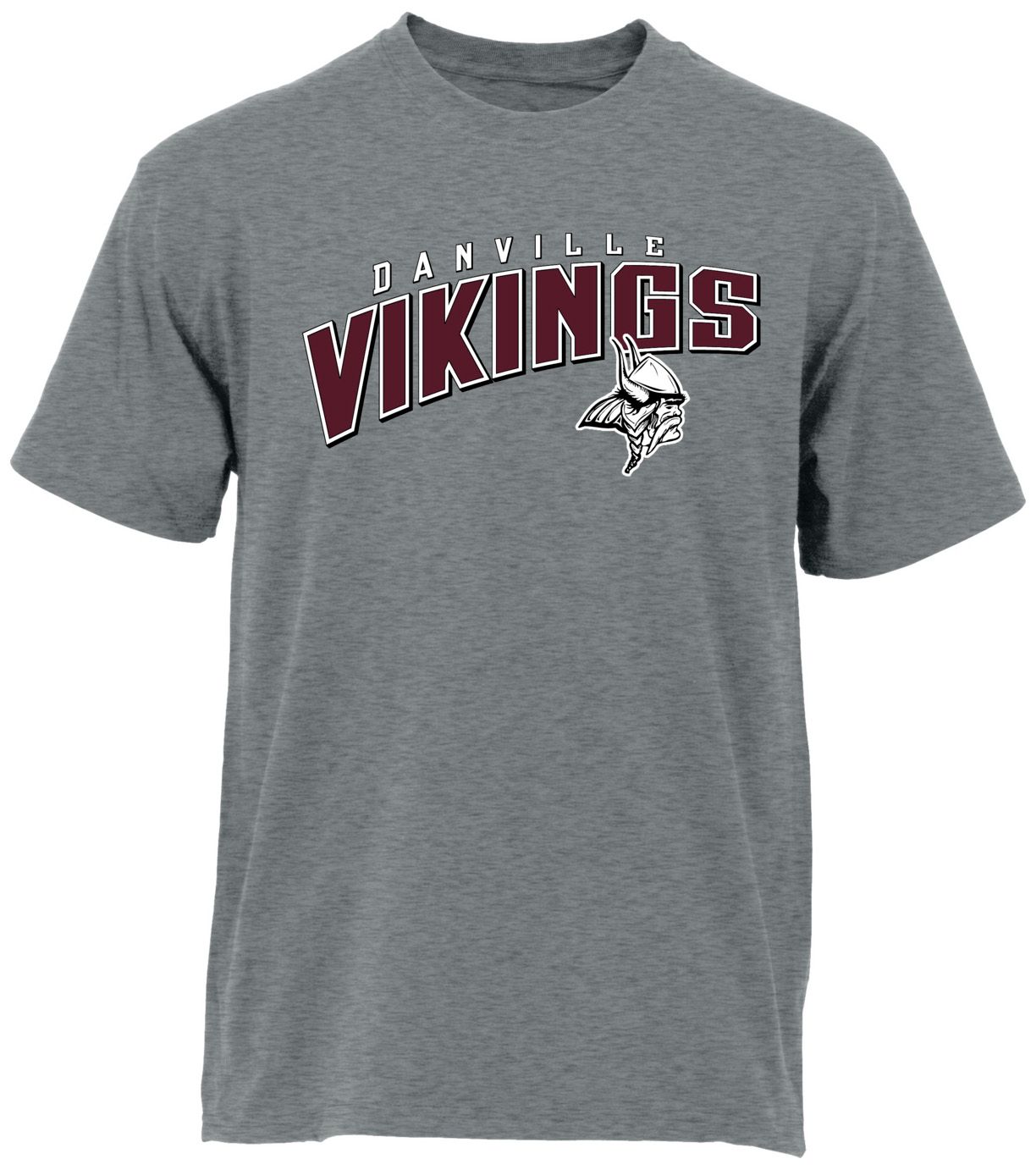 Ohiopyle Prints Adult Danville High School Grey Flyball Ultimate T-Shirt