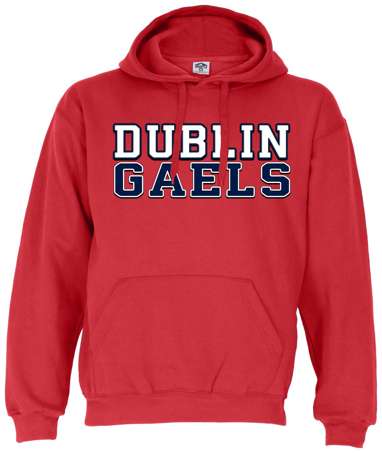 Ohiopyle Prints Adult Dublin High School Red Field Hooded Sweatshirt