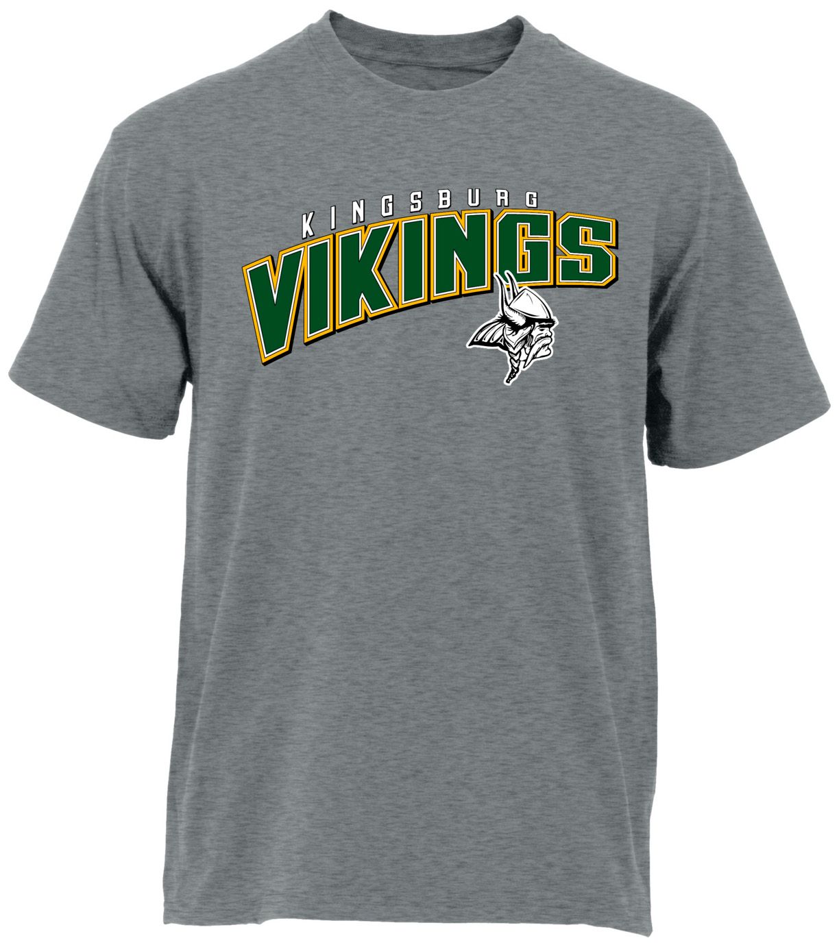 Ohiopyle Prints Adult Kingsburg High School Grey Flyball Ultimate T-Shirt