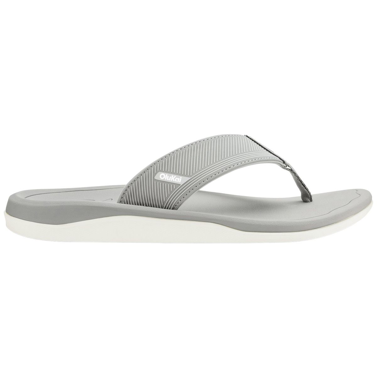 NIB Olukai KUKULU Men\'s POI GRAY Beach Flip Flop Thong Sandals size 12 OluKai Men main image 3