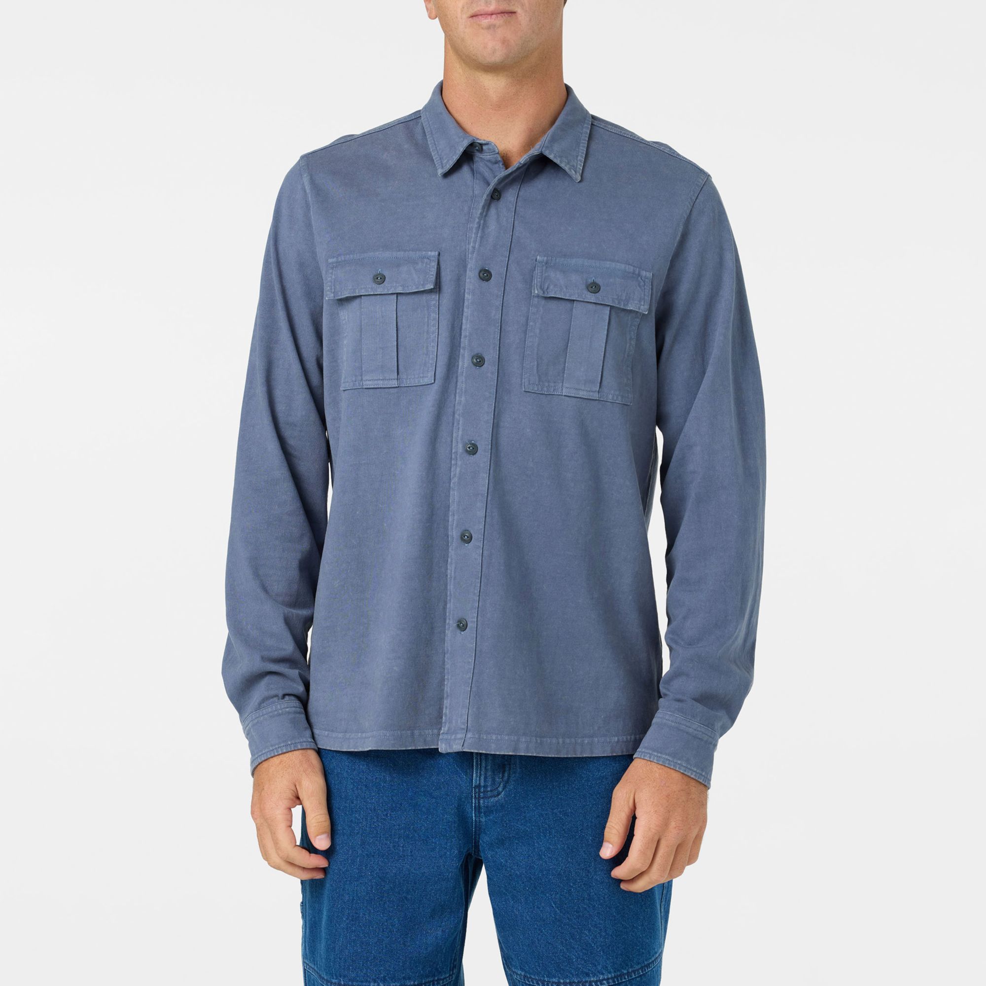 O'Neill Men's O'Riginals Knit Button Front Long Sleeve Shirt
