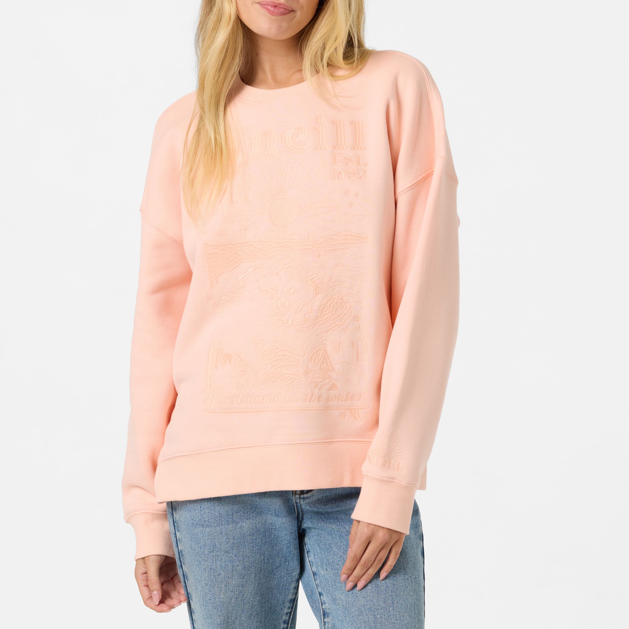 O'Neill Women's Chore Break Crew, XL, Peach Light