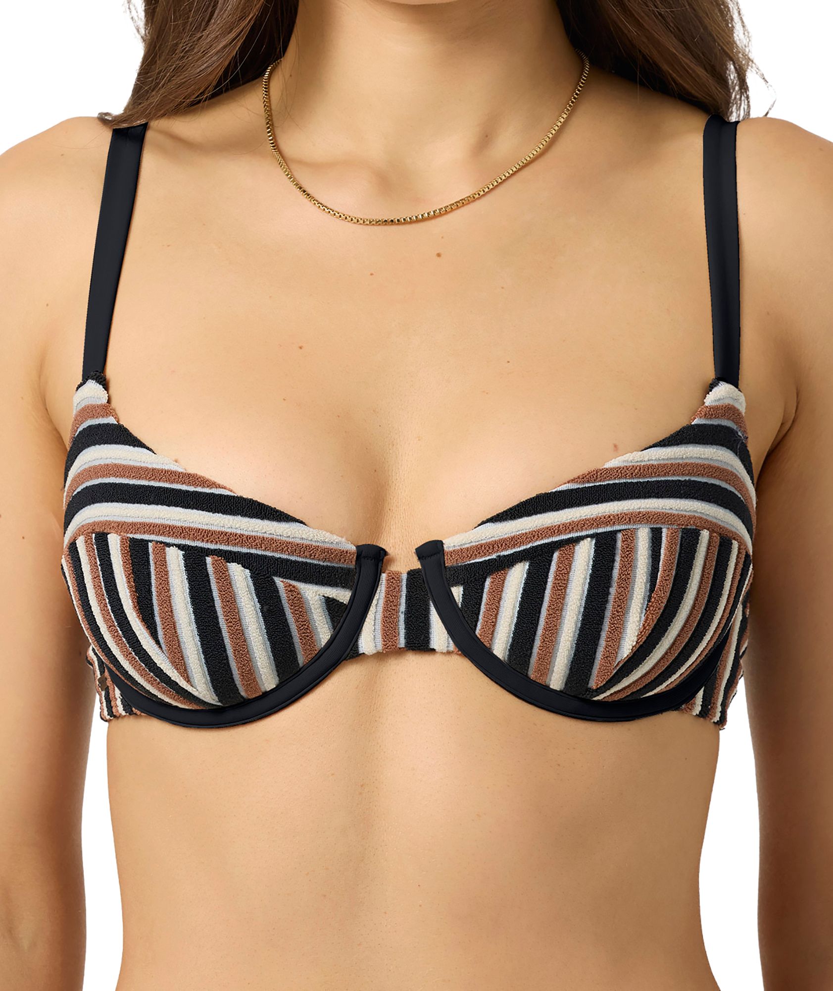 O'Neill Women's Sand Dollar Stripe Surfs Up Bra Top