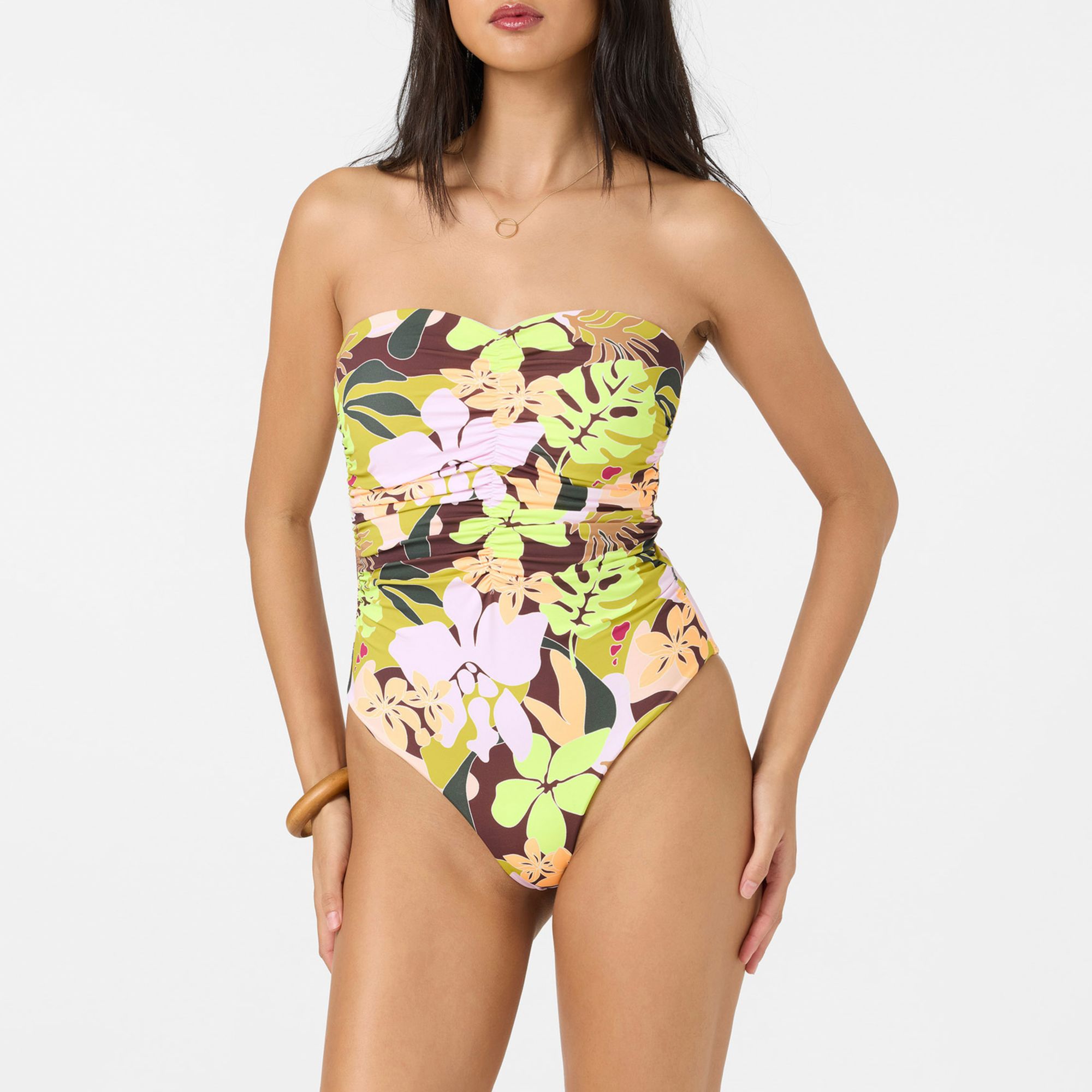 O'Neill Women's Leah Tropical Geo Ubud One Piece Swimsuit