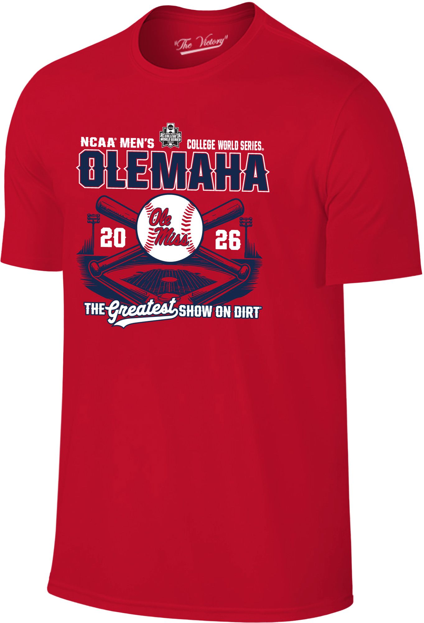 Original Retro Brand Adult 2026 College World Series Ole Miss Rebels "OLEMAHA" T-Shirt
