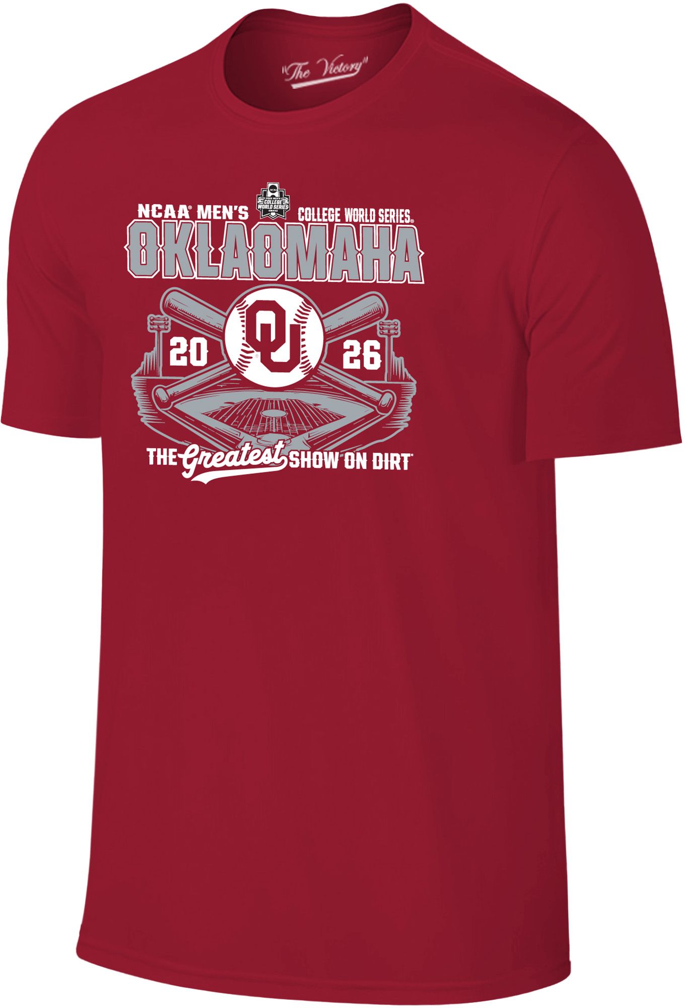 Original Retro Brand Adult 2026 College World Series Oklahoma Sooners "OKLAOMAHA" T-Shirt