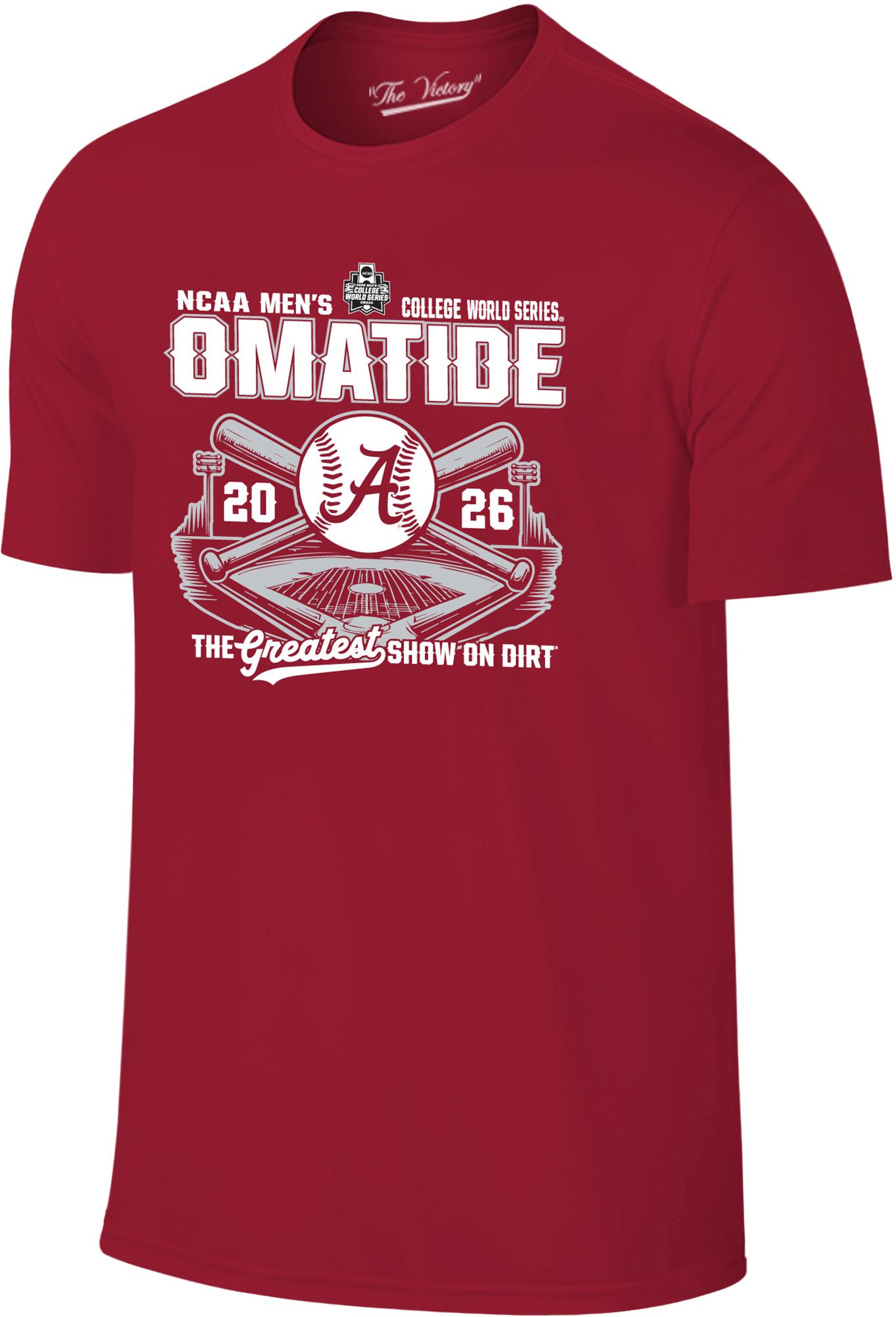 Original Retro Brand Adult 2026 College World Series Alabama Crimson Tide "OMATIDE" T-Shirt