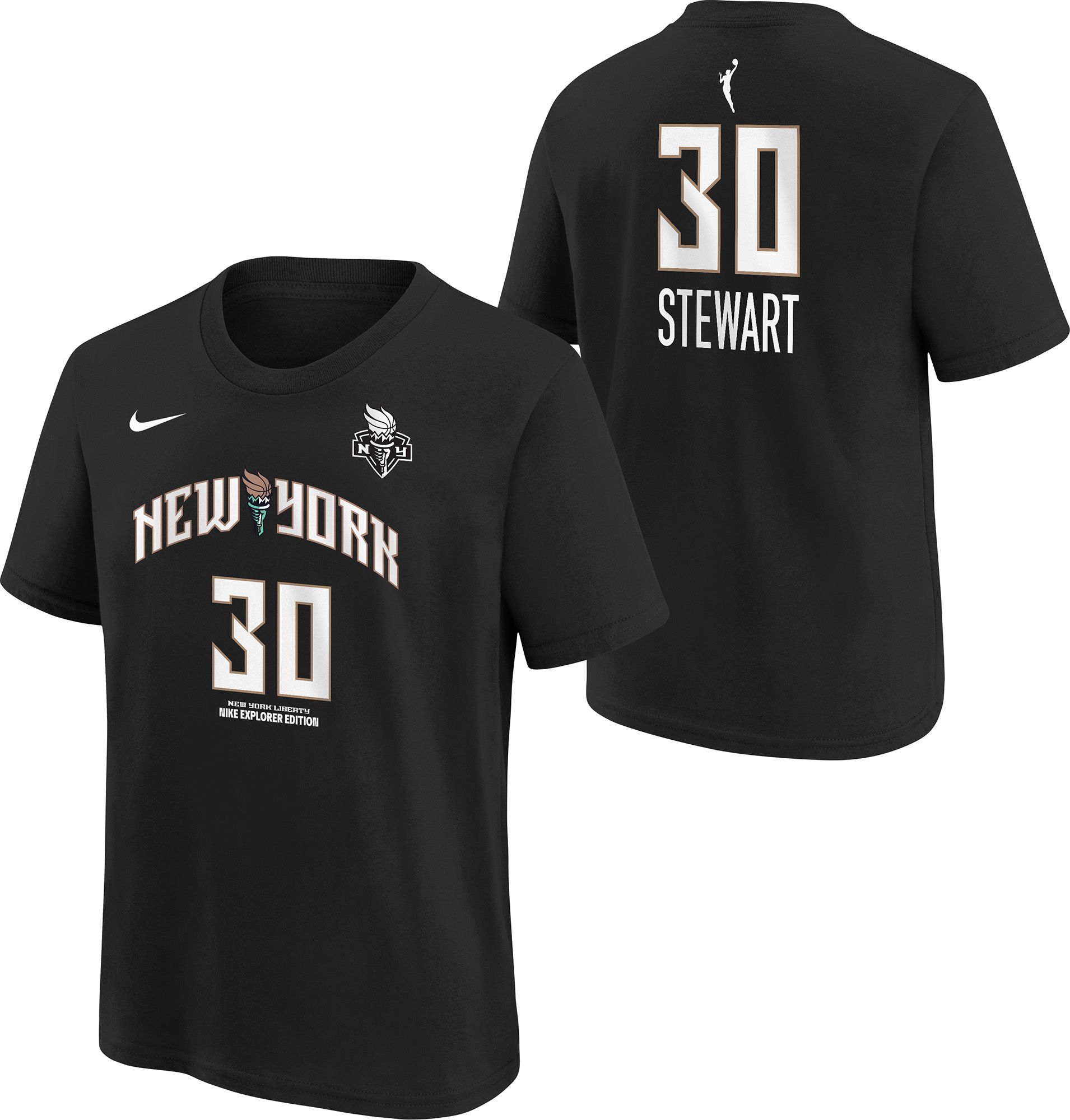 WNBA Youth Breanna Stewart #30 New York Liberty Black Explorer Jersey