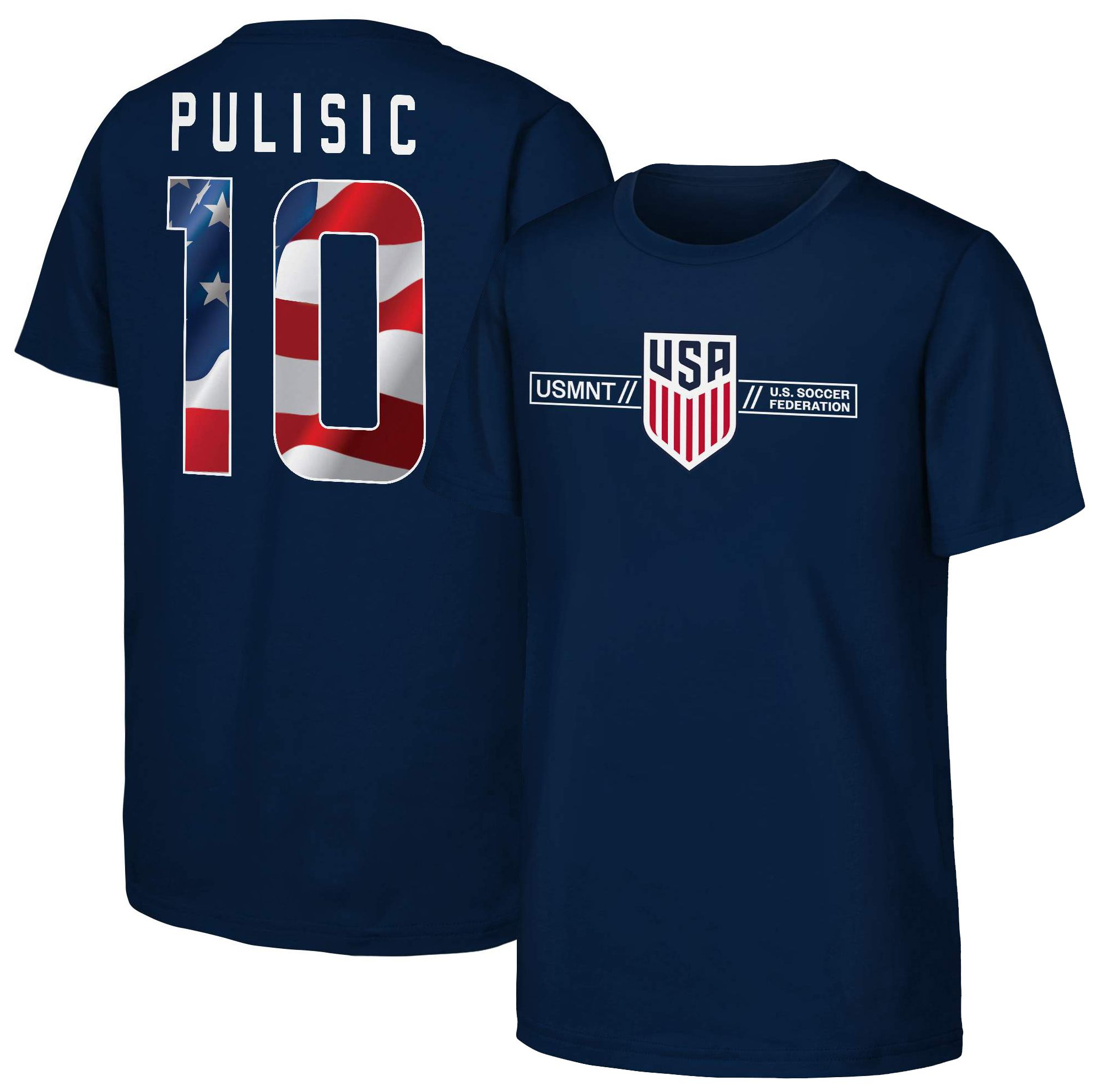 Outerstuff Adult USMNT Navy Christian Pulisic #10 T-Shirt
