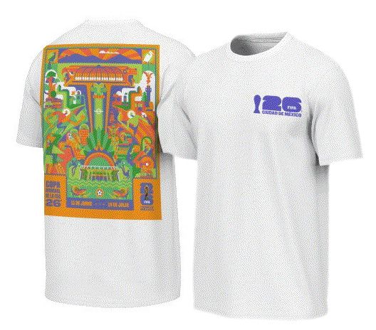 Outerstuff Adult 2026 World Cup Mexico White Poster T-Shirt