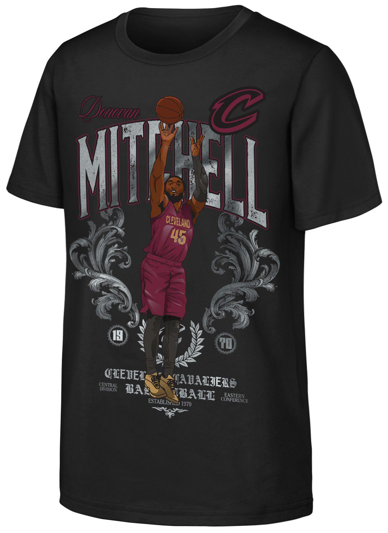 NBA Boys' Cleveland Cavaliers Donovan Mitchell T-Shirt