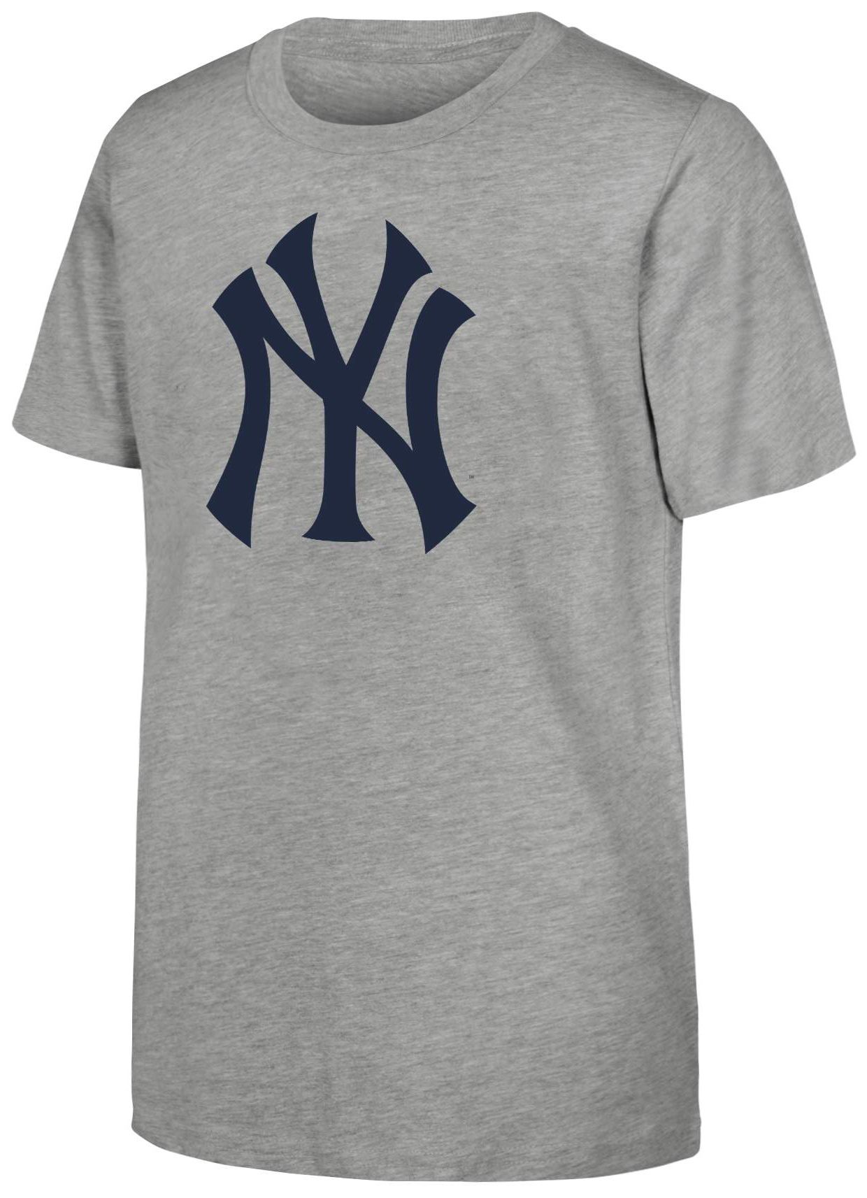 Outerstuff Youth New York Yankees Gray Triblend Logo T-Shirt