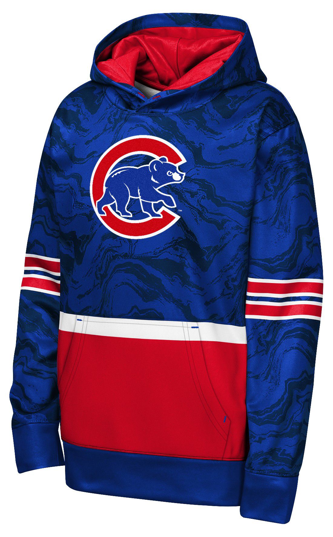 MLB Team Apparel Boys' Chicago Cubs Royal Ball Fleece Hoodie