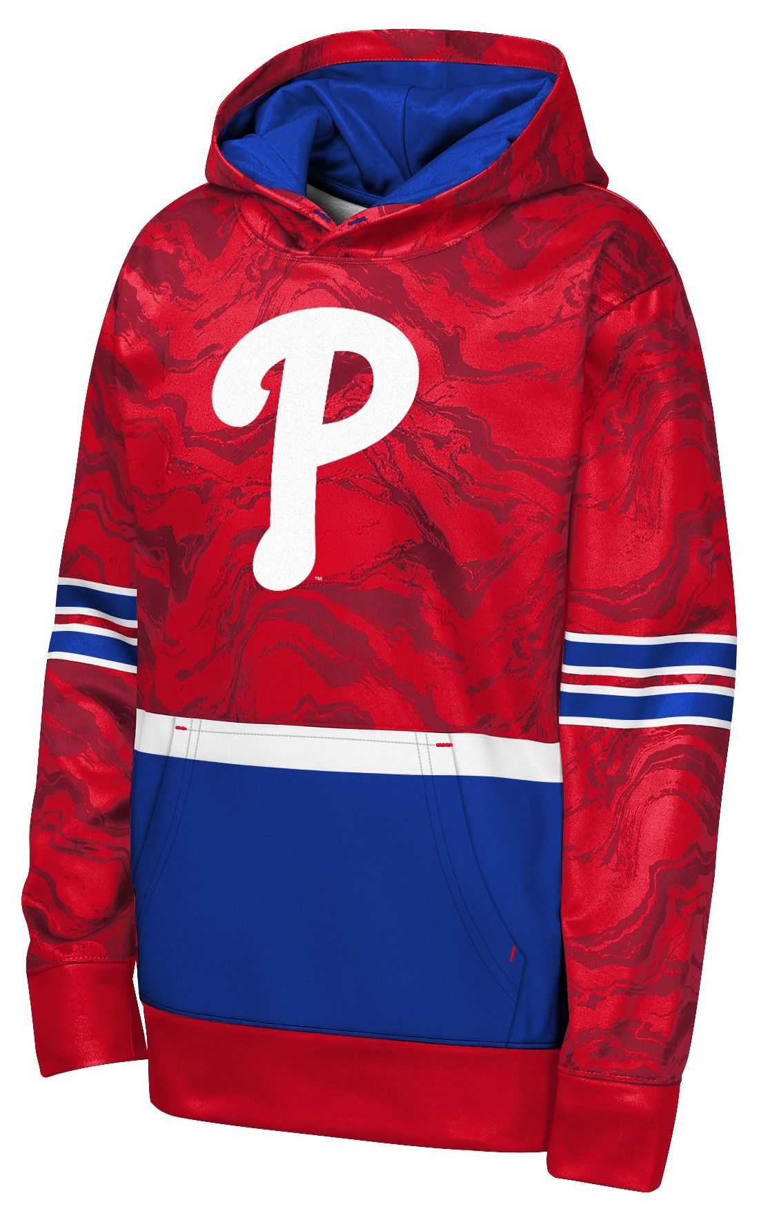 MLB Team Apparel Boys' Philadelphia Phillies Red Ball Fleece Hoodie