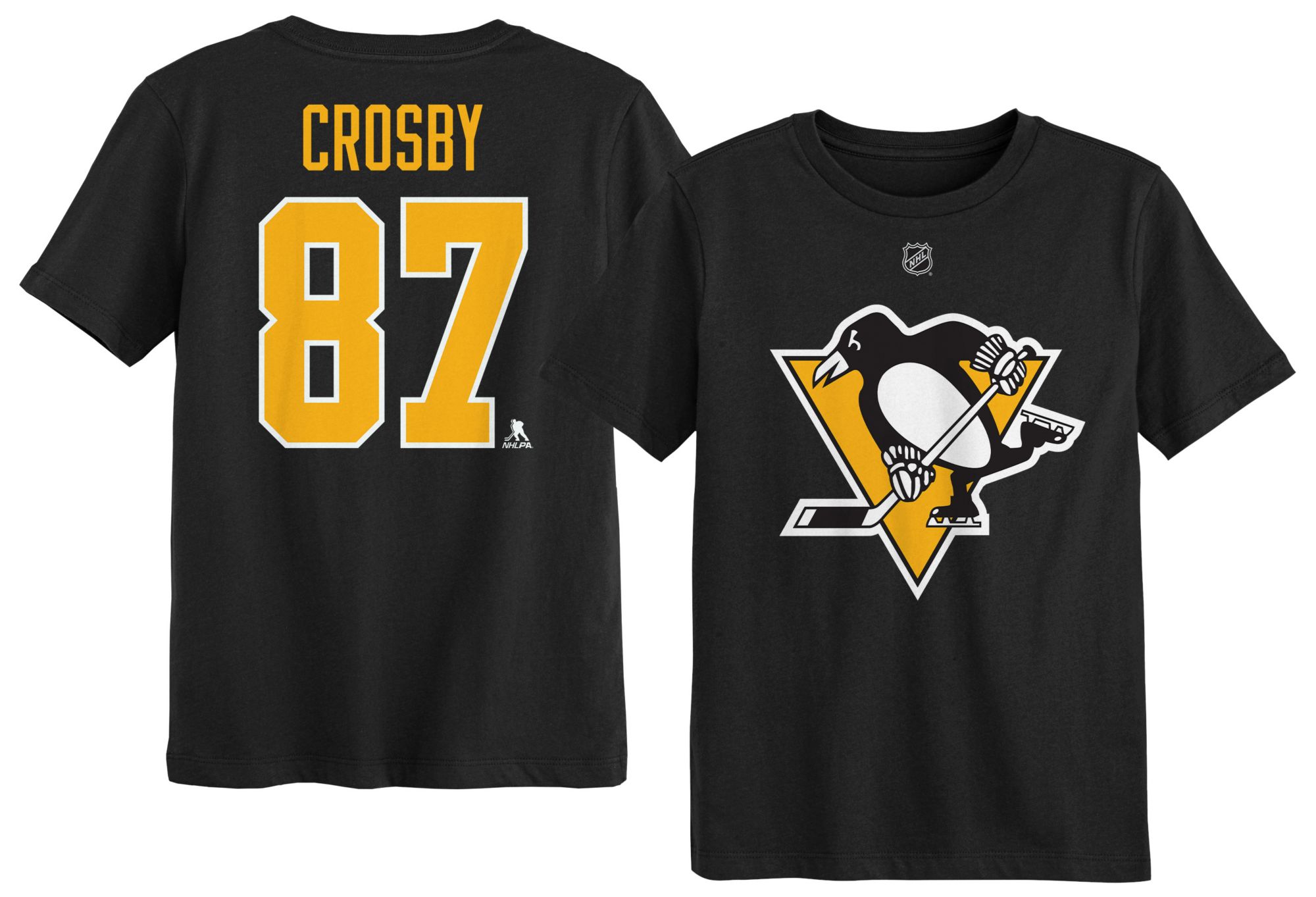 NHL Boys' Pittsburgh Penguins Sidney Crosby #87 Black T-Shirt