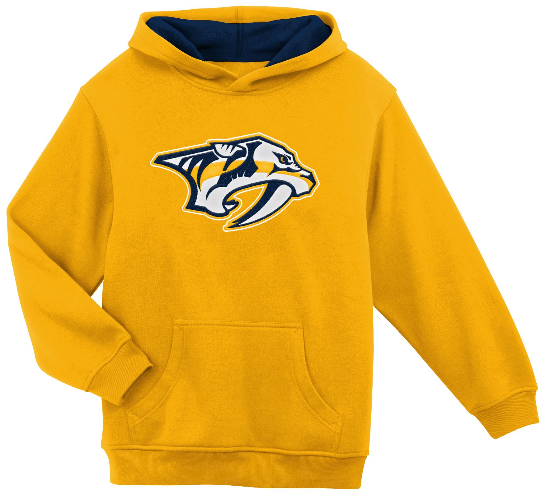 NHL Team Apparel Boys' Nashville Predators Navy Primary Logo Pullover Hoodie