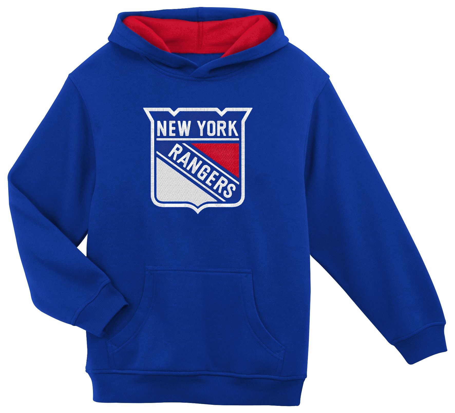 NHL Team Apparel Boys' New York Rangers Blue Primary Home Pullover Hoodie
