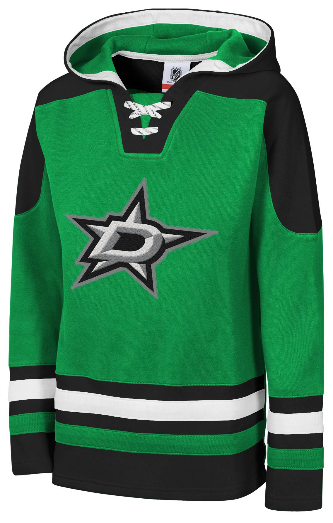 NHL Team Apparel Boys' Dallas Stars Green Ageless Pullover Hoodie