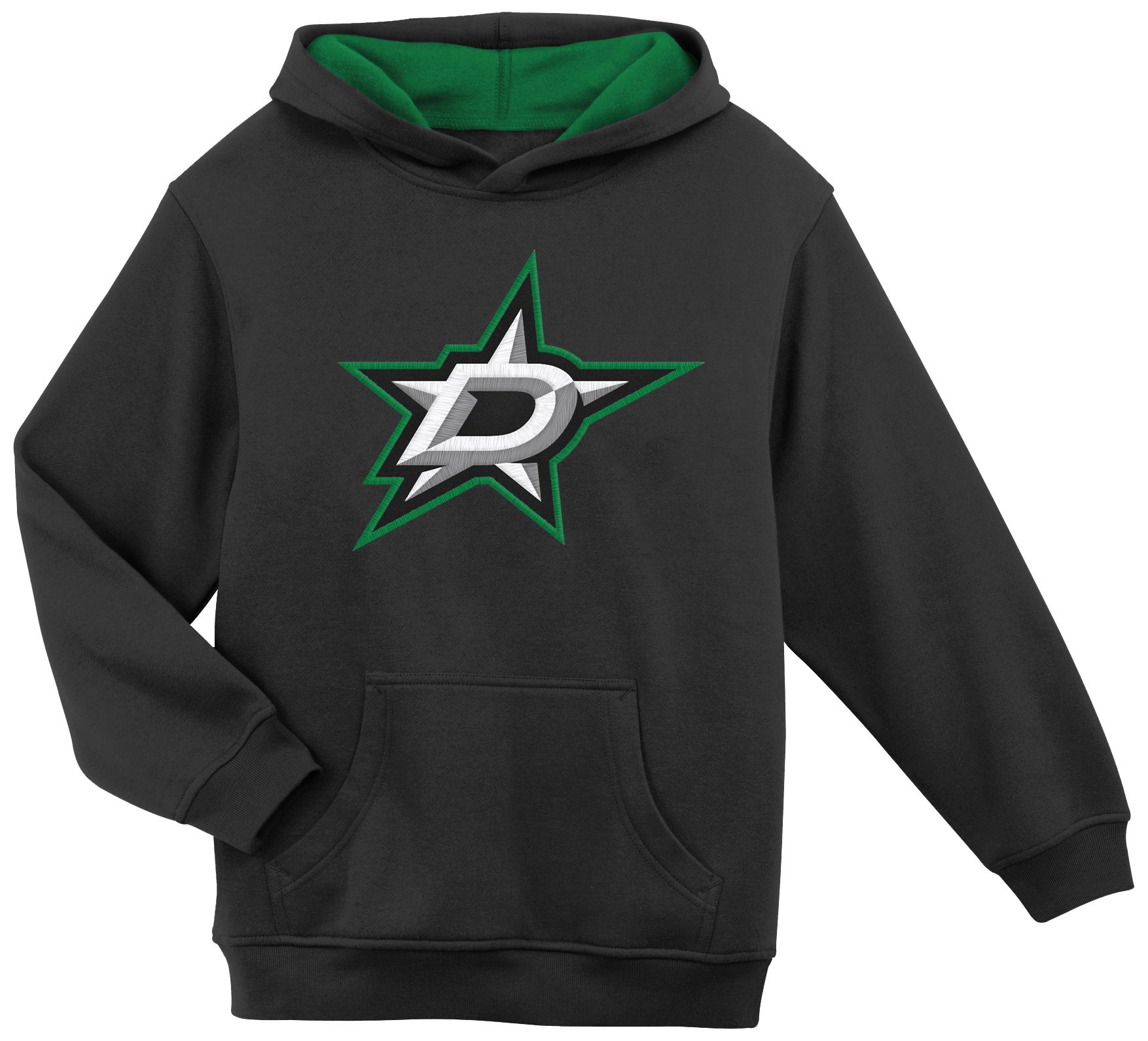 NHL Team Apparel Boys' Dallas Stars Black Primary Logo Pullover Hoodie