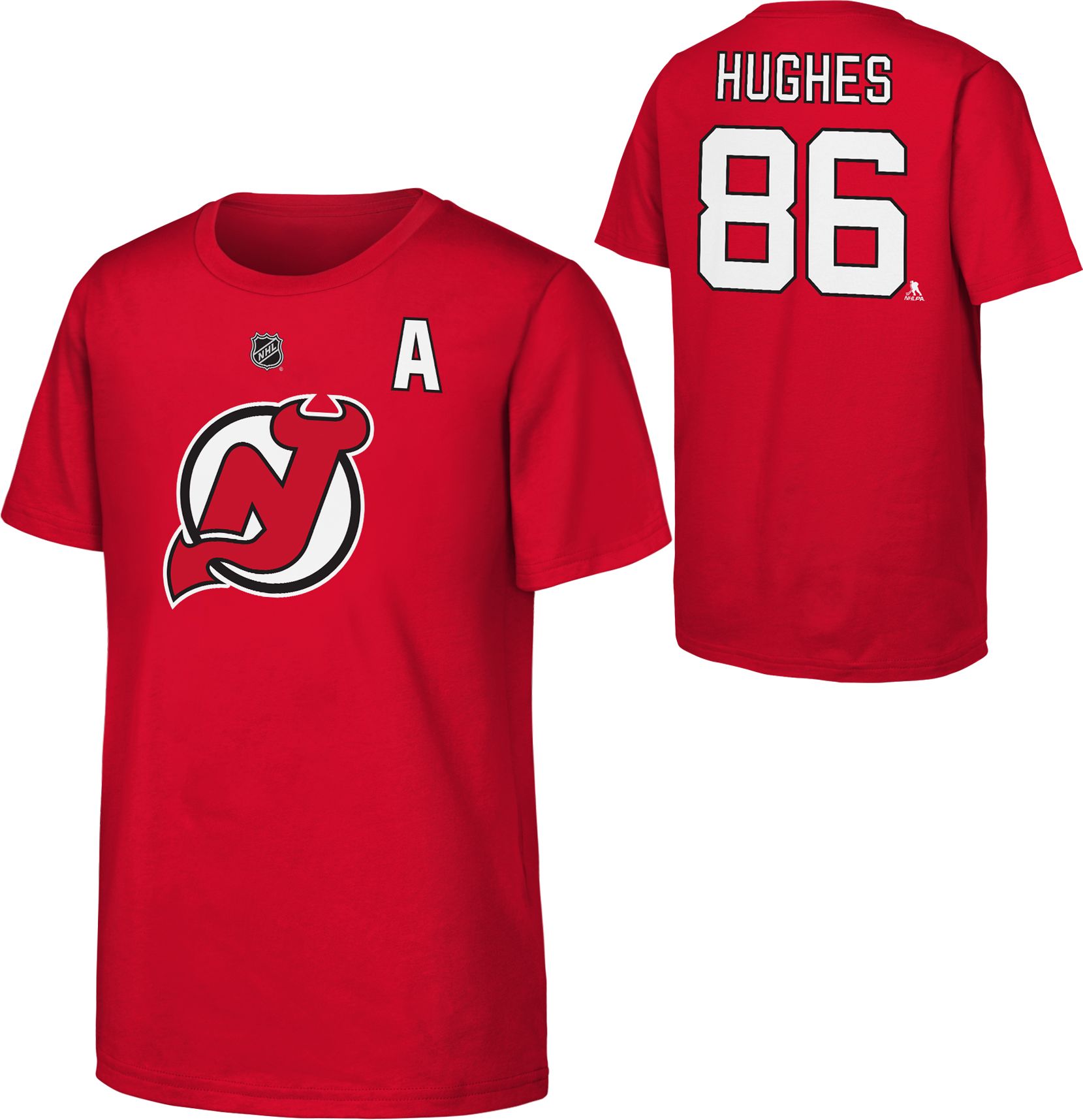 NHL Boys' New Jersey Devils Jack Hughes Home T-Shirt