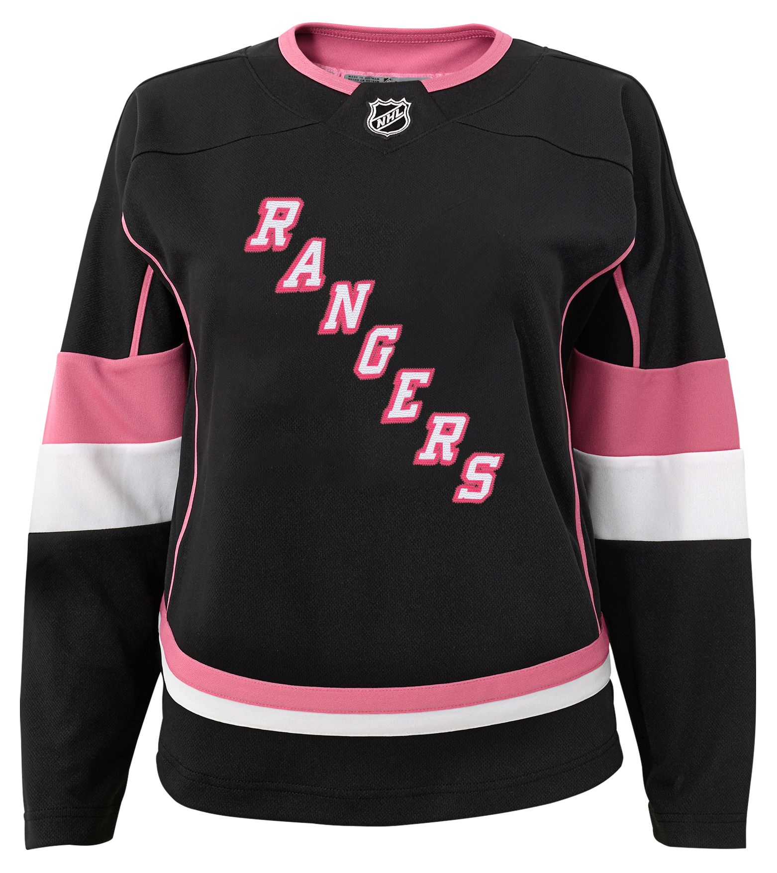 NHL Girls' New York Rangers Igor Shesterkin #31 Black Replica Jersey