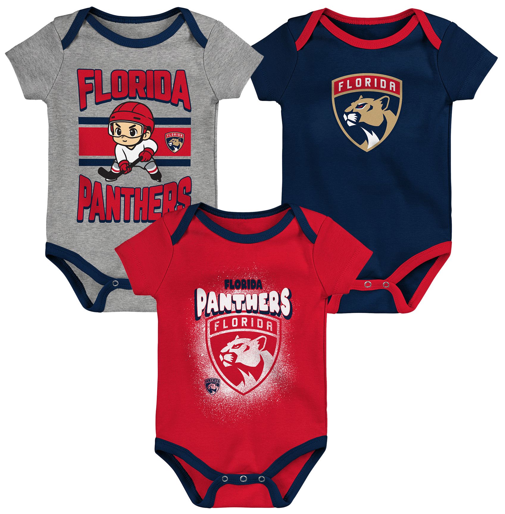 NHL Florida Panthers Chill on the Ice Onesie 3 Pack