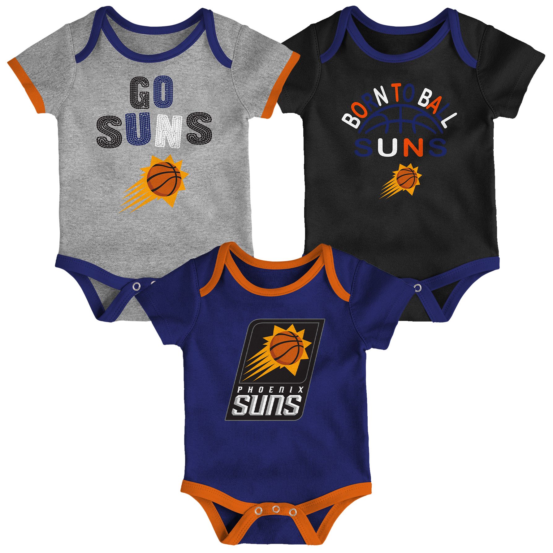 NBA Infant Phoenix Suns 3-Piece Creeper Set