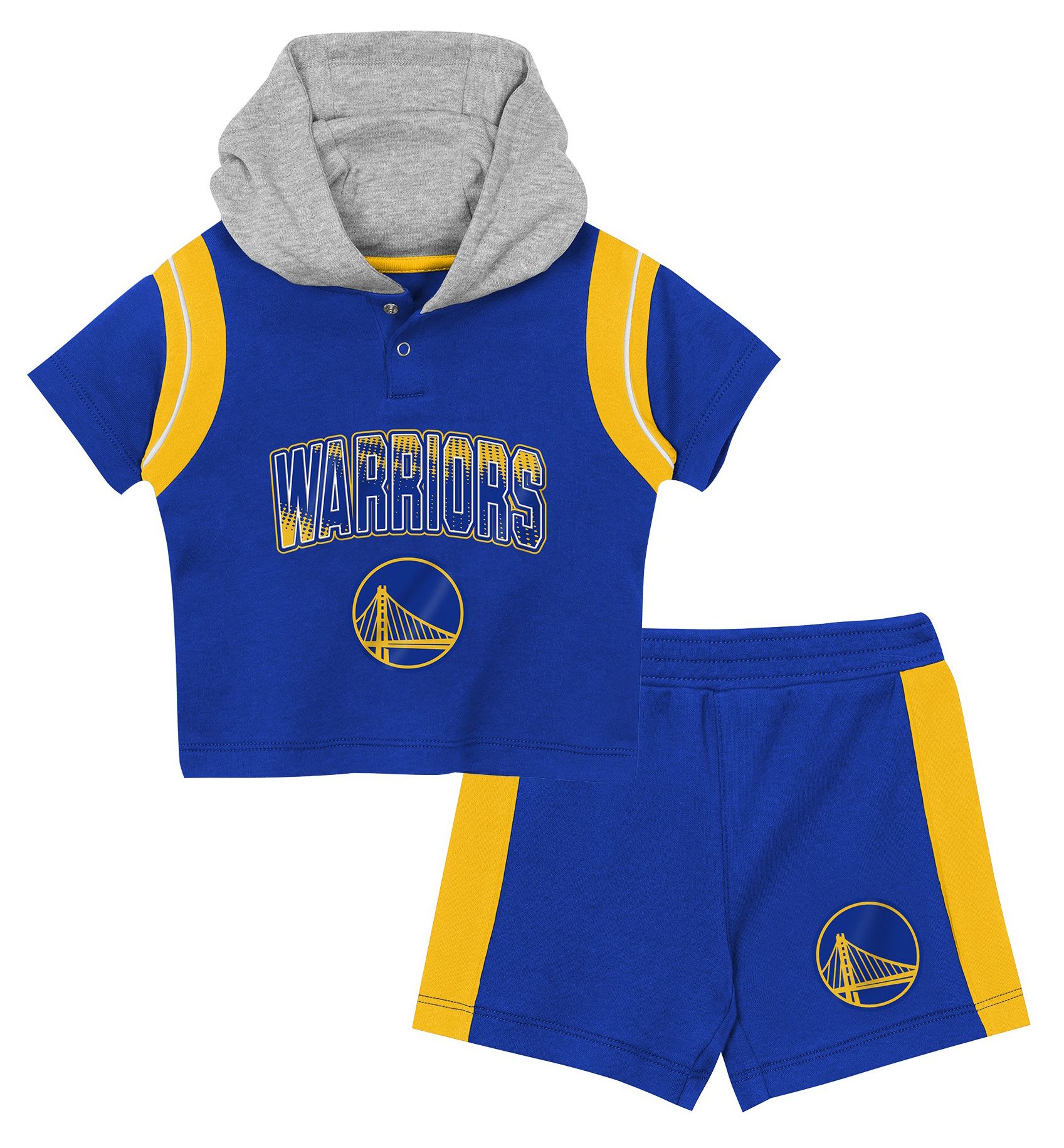 NBA Infant Golden State Warriors 3-Piece Creeper Set, Girls'