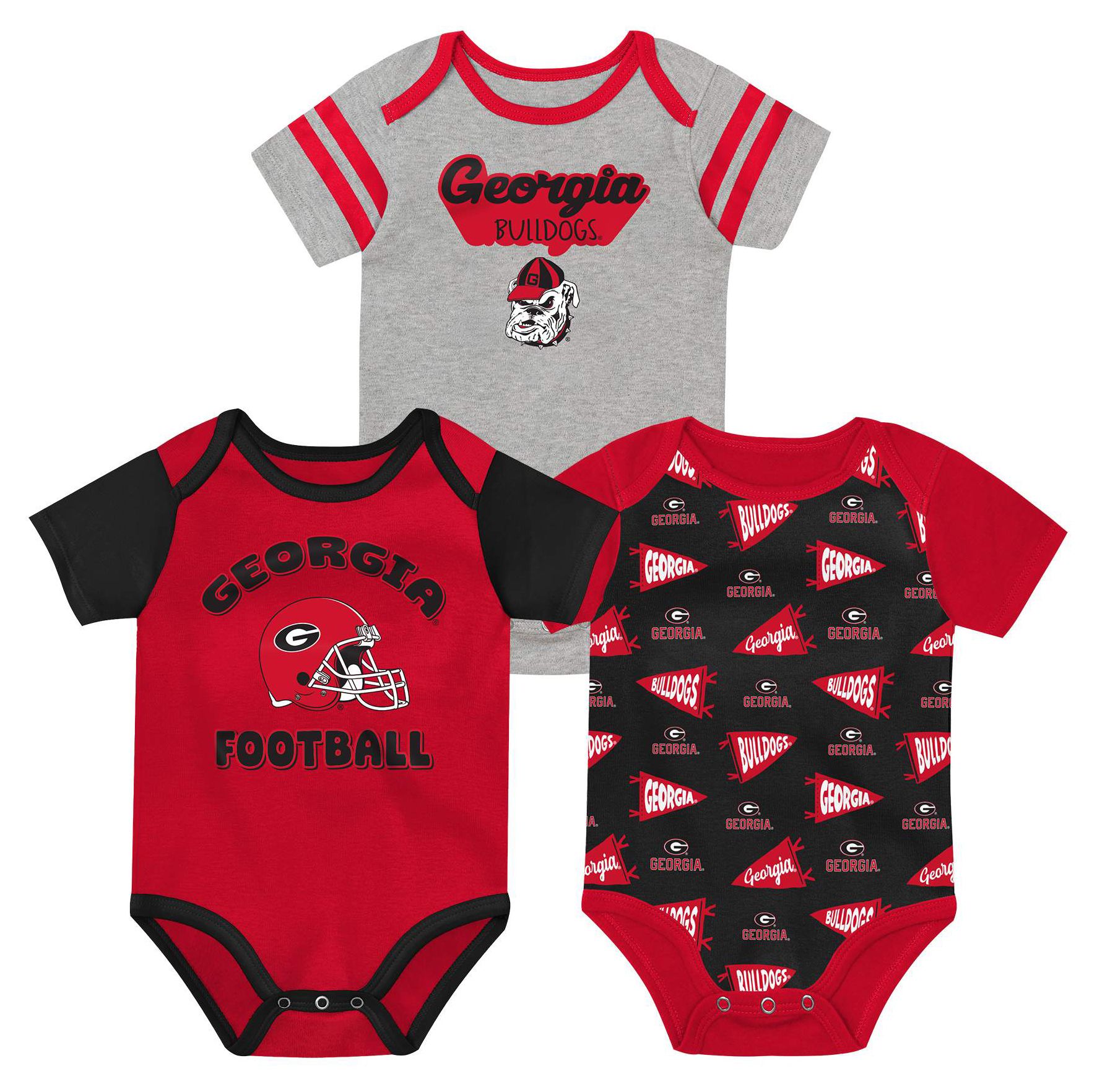 NCAA Infant Georgia Bulldogs Red Star Player Set