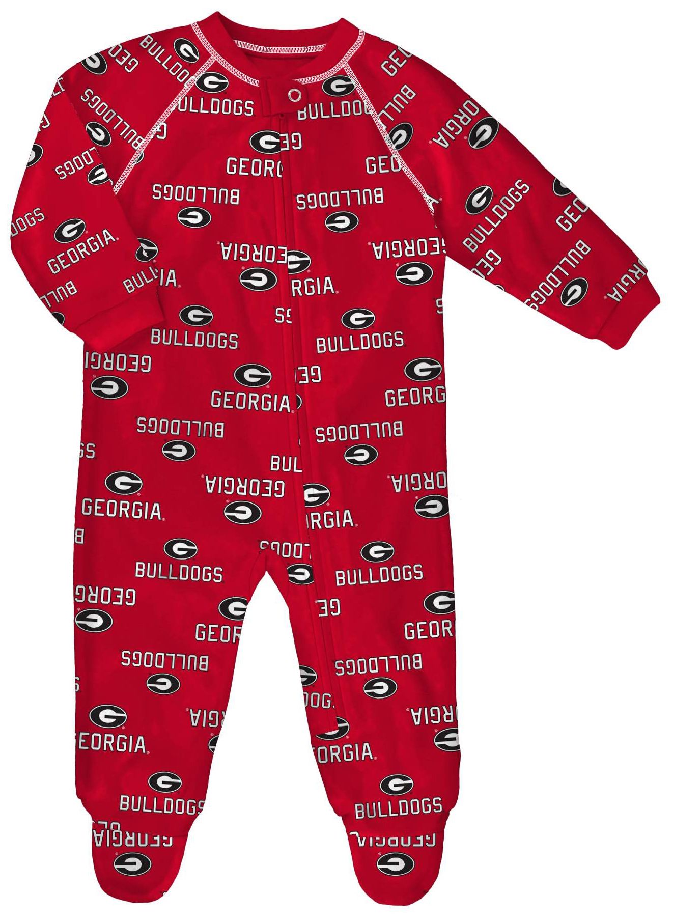 NCAA Infant Georgia Bulldogs Red Raglan Zip Up