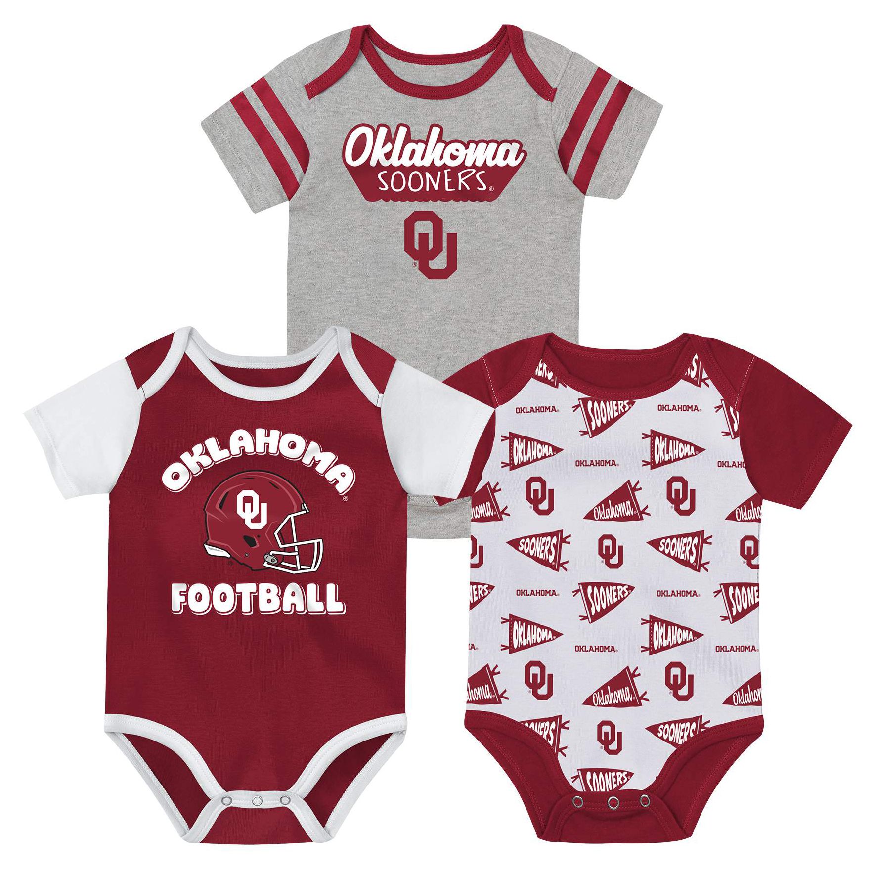 NCAA Infant Oklahoma Sooners Crimson Star Player Set