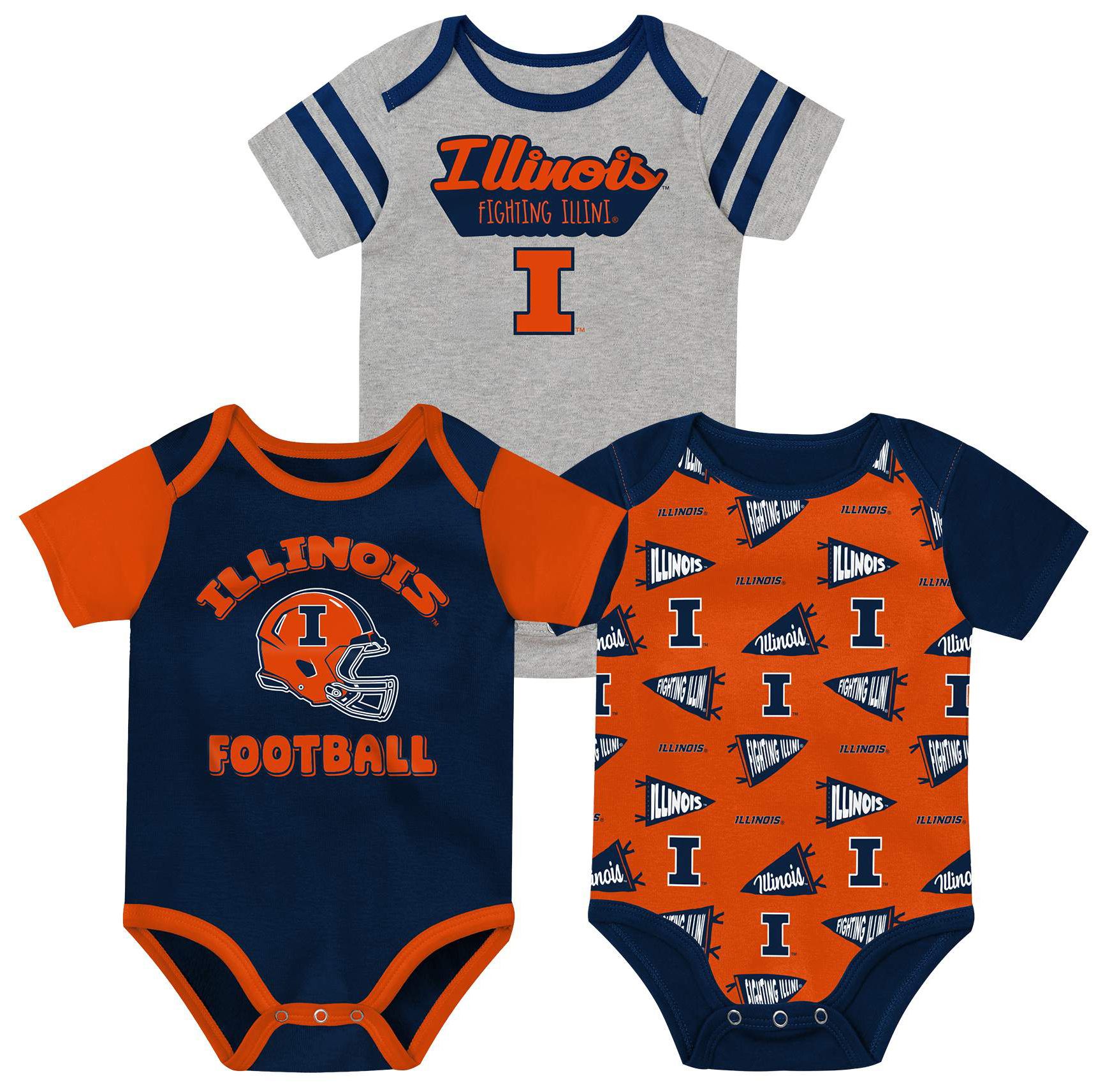 NCAA Infant Illinois Fighting Illini Navy Star Player Set