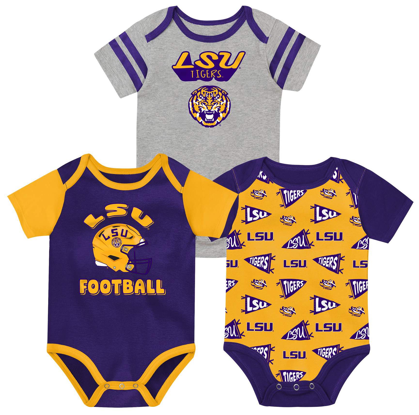NCAA Infant LSU Tigers Purple Star Player Set