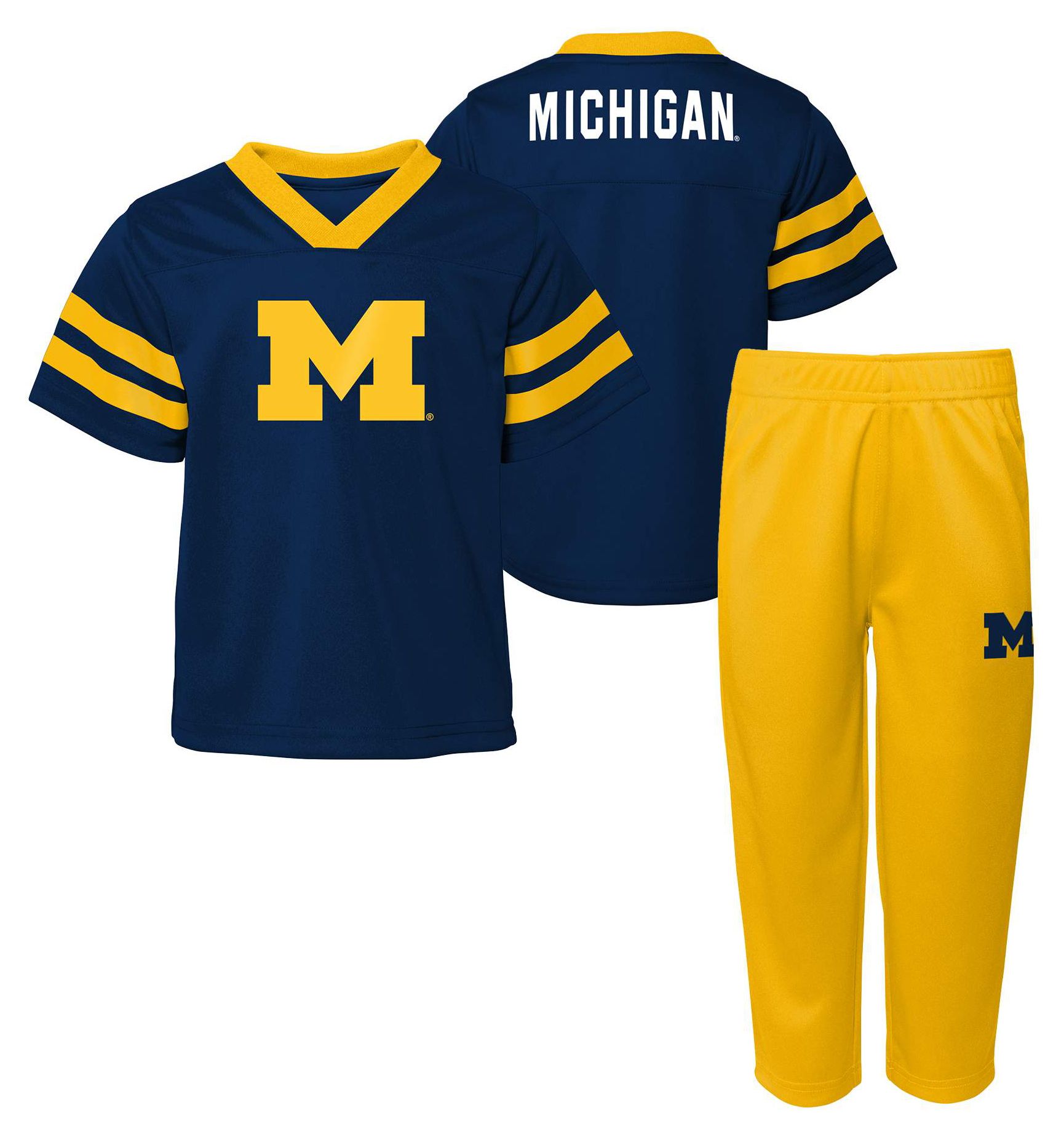 NCAA Infant Michigan Wolverines Navy Red Zone 2-Piece Set - Blue