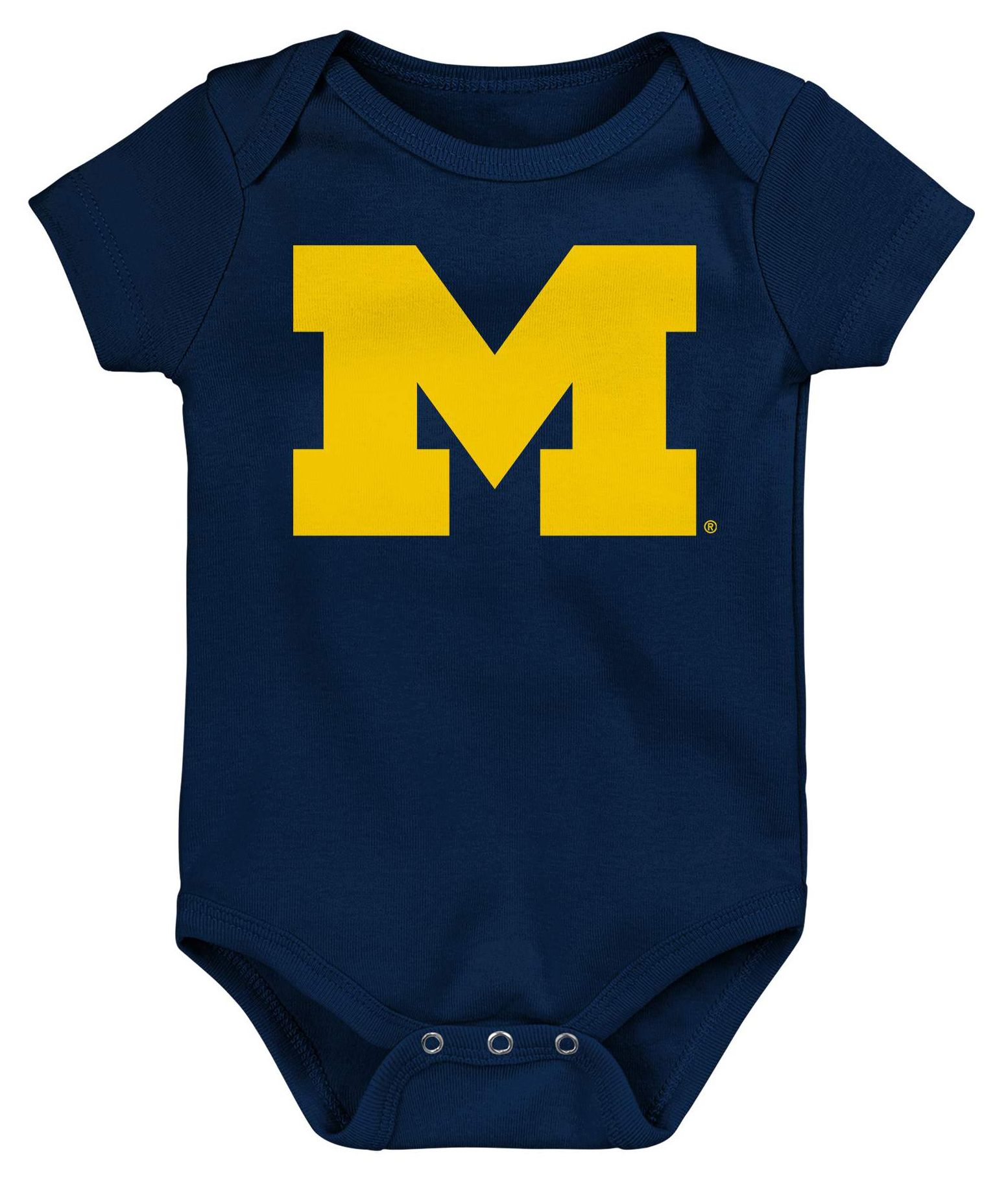 NCAA Infant Michigan Wolverines Navy Mascot Creeper - Blue