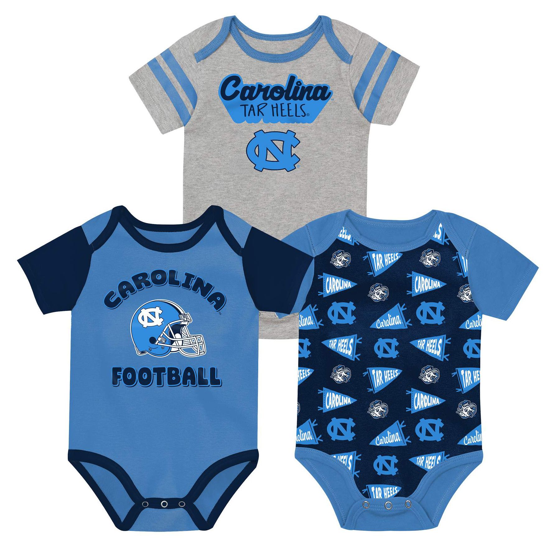 NCAA Infant North Carolina Tar Heels Blue Star Player Set