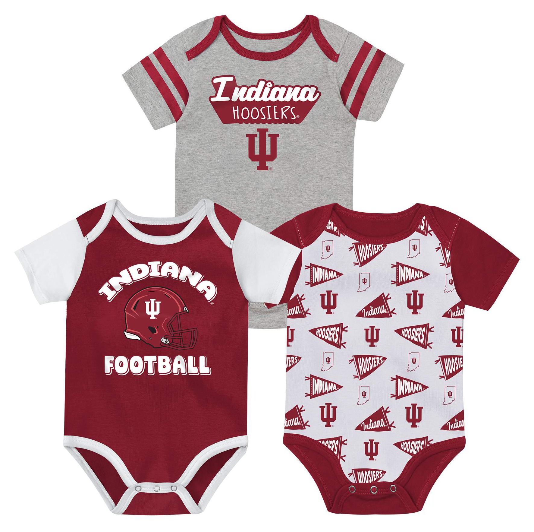 NCAA Infant Indiana Hoosiers Crimson Star Player Set