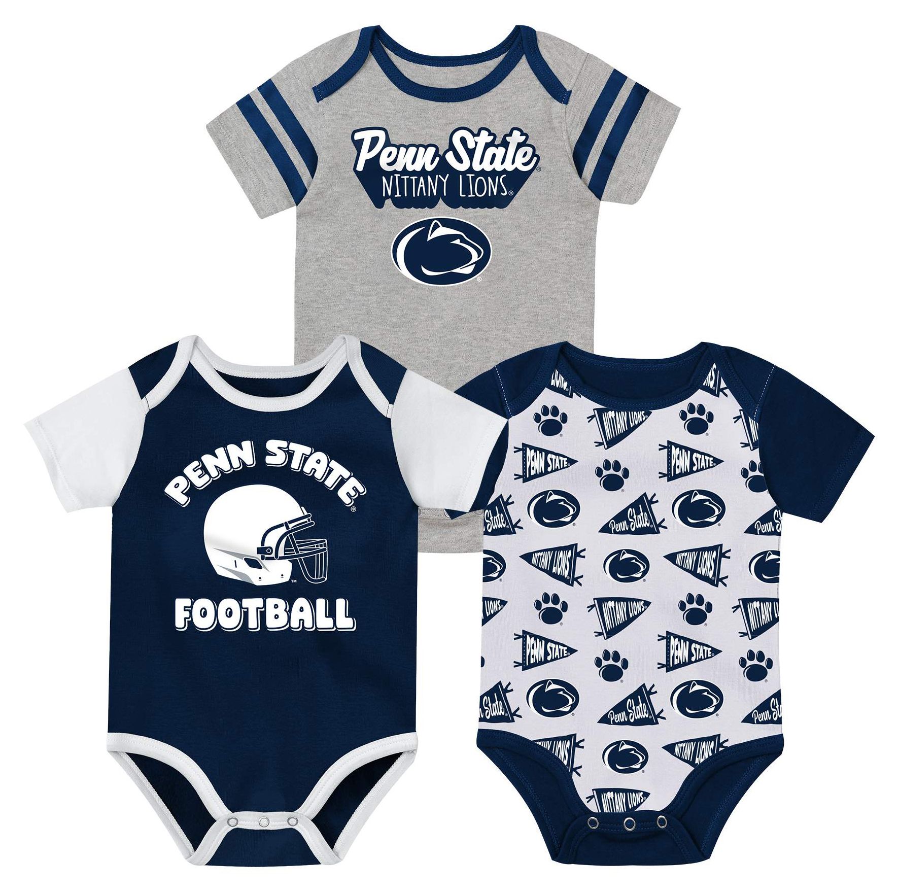 NCAA Infant Penn State Nittany Lions Navy Star Player Set